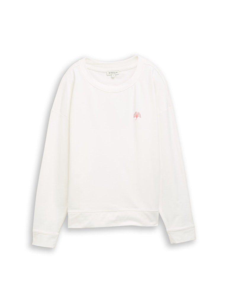 Tom Tailor Damen Sweatshirts Whisper White