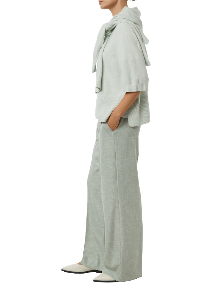 Comma Damen Hosen Blue Green