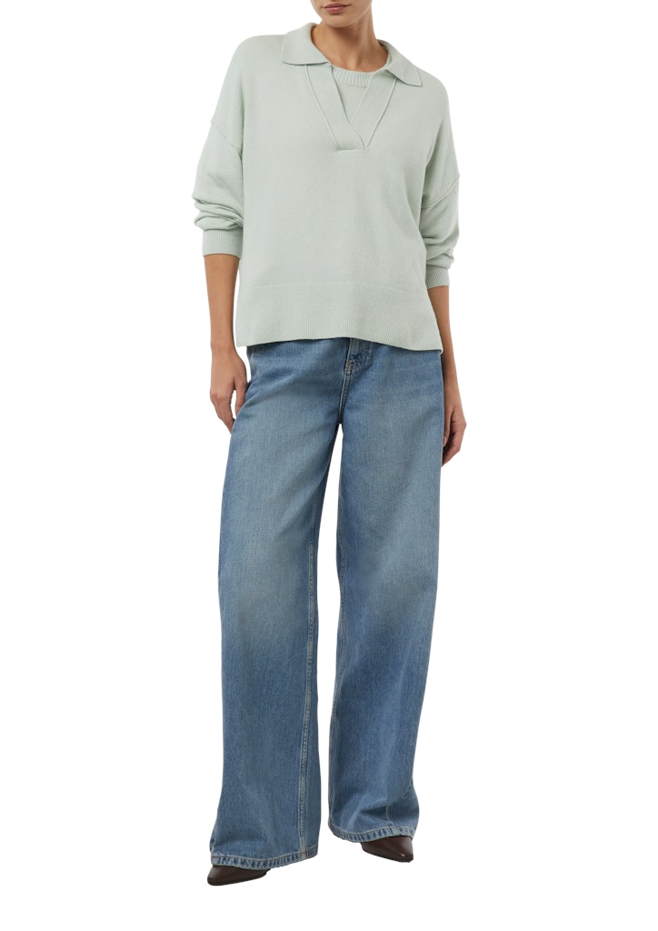 Comma Damen Pullover Blue Green