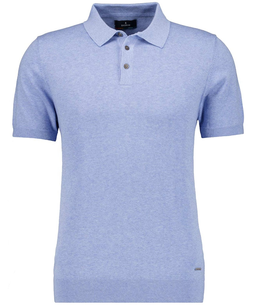 Ragman Herren Polo-Shirts Hellblau