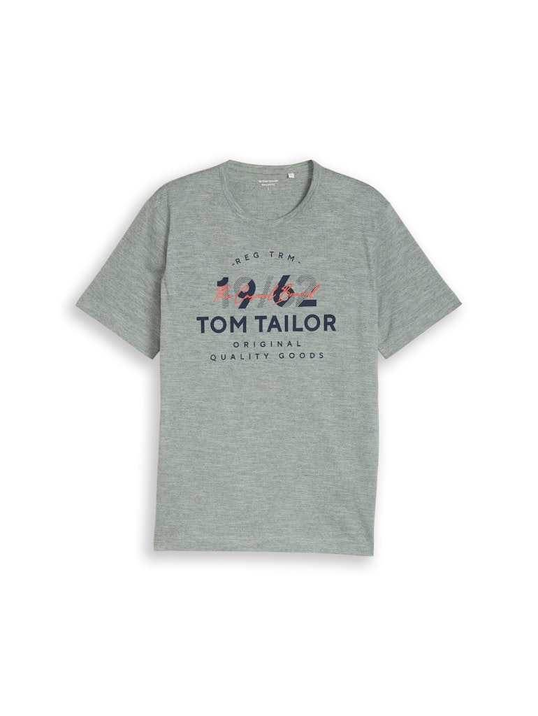 Tom Tailor Herren T-Shirts kurz Green Navy Inje