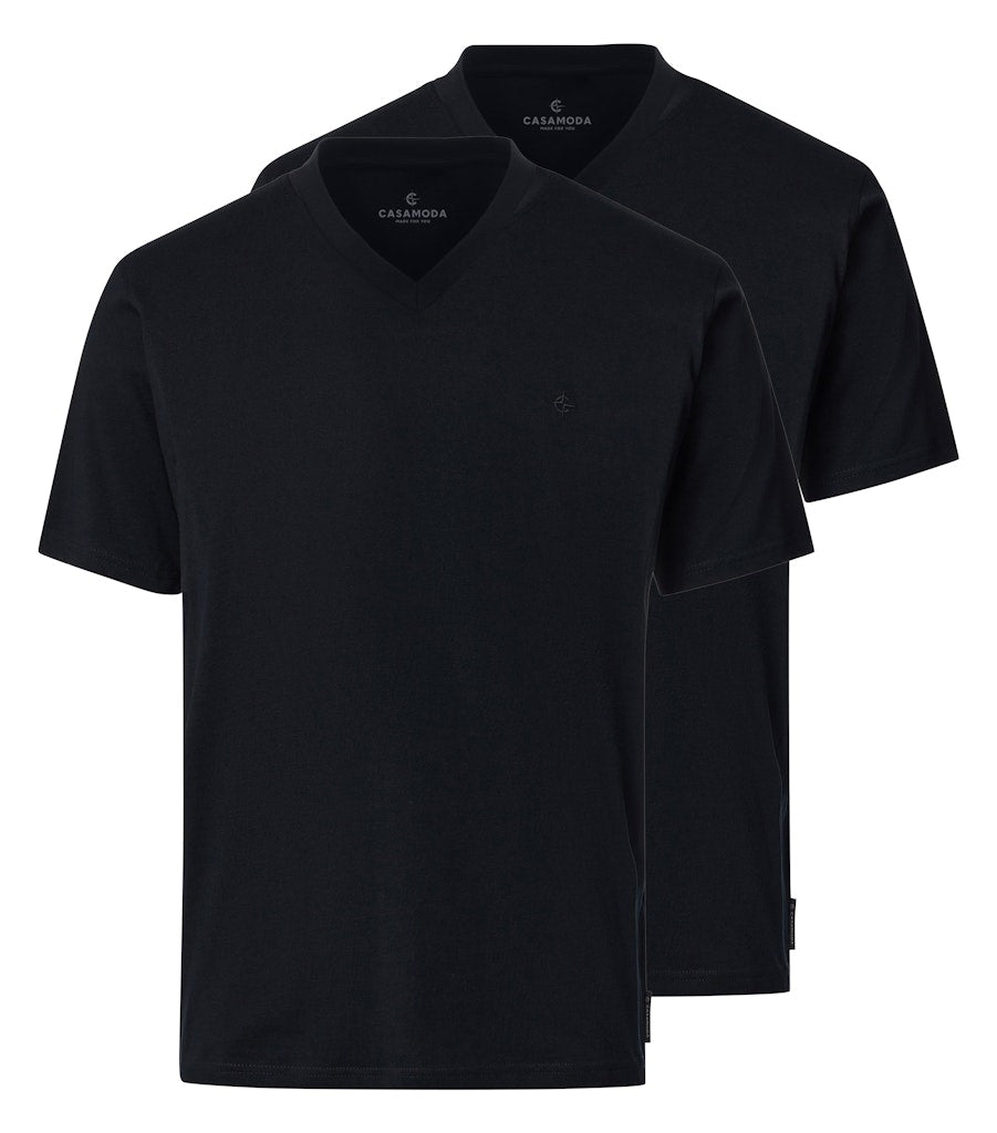 Casa Moda Herren T-Shirts kurz Schwarz