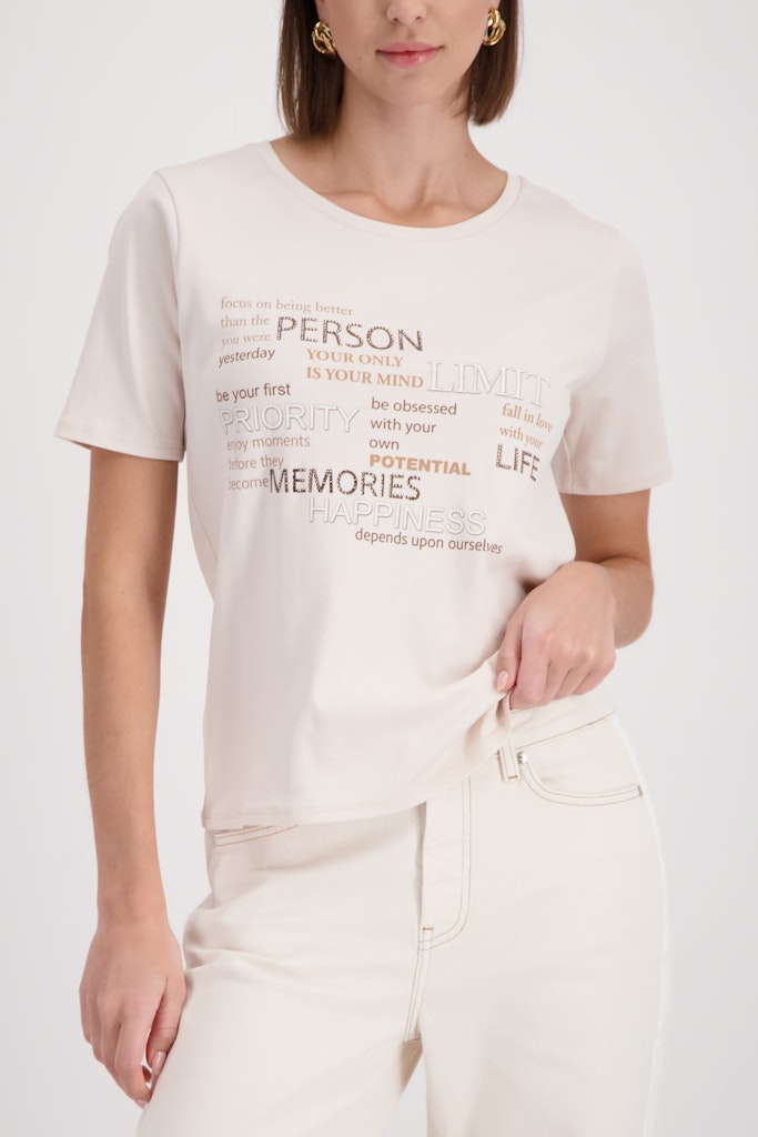Monari Damen T-Shirts Champagne B