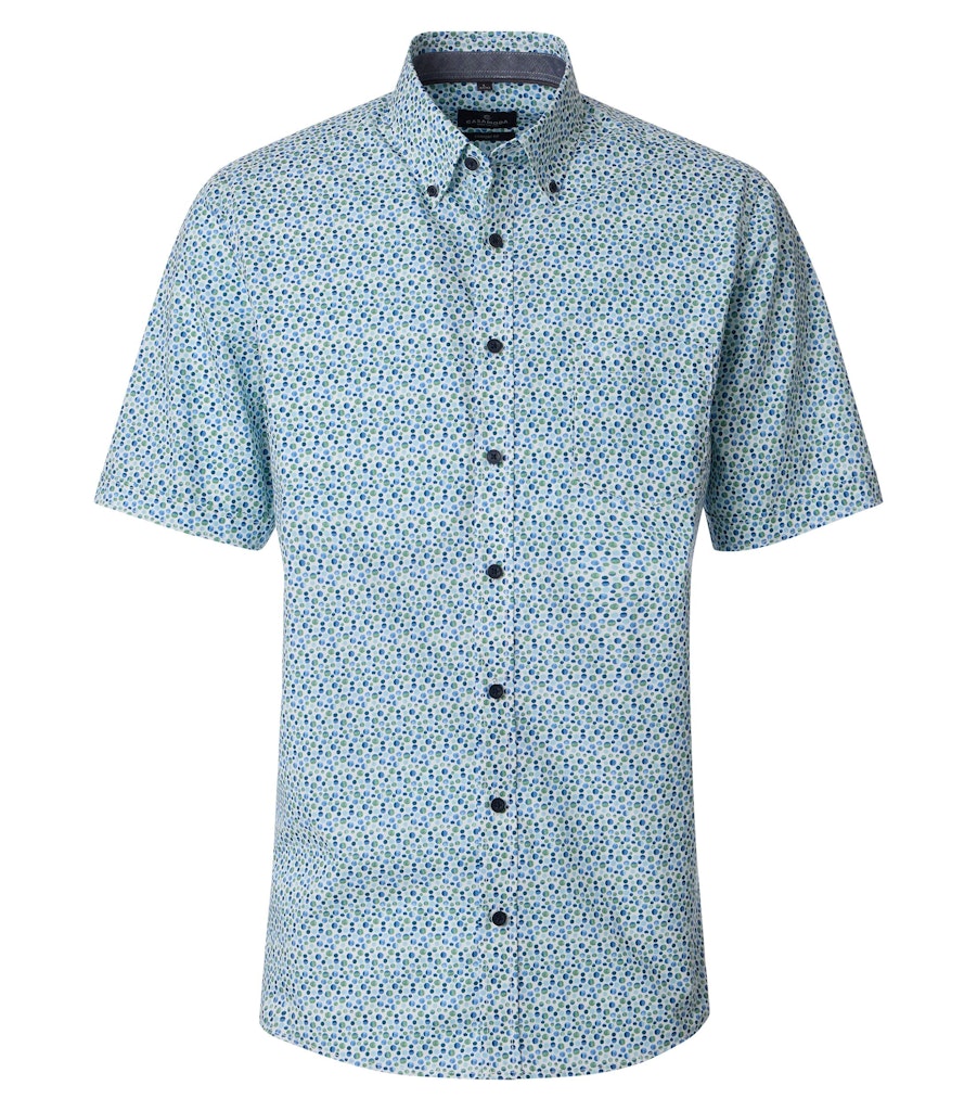 Casa Moda Herren Hemden kurz Gruen