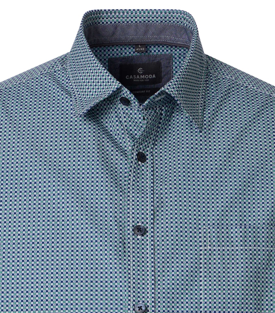 Casa Moda Herren Hemden kurz Gruen