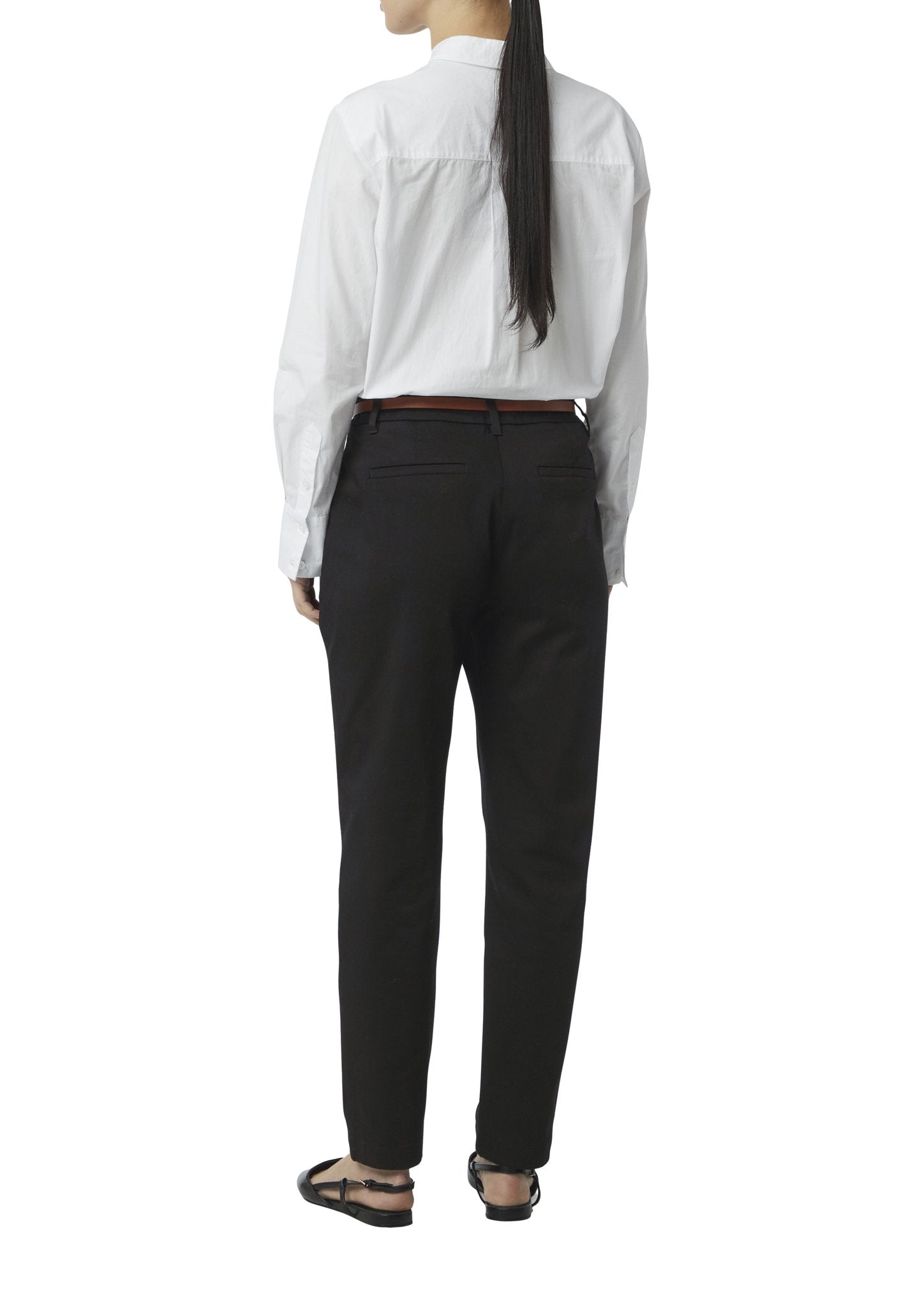 Comma Damen Hosen Grey/Black