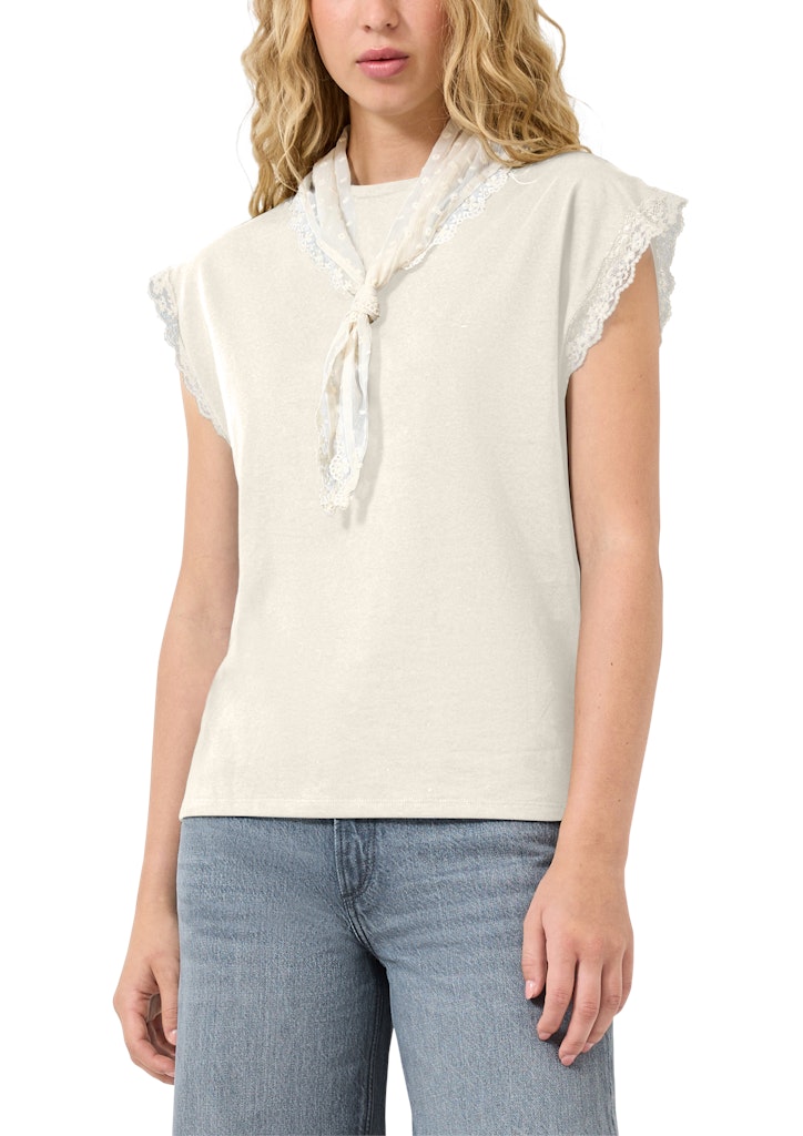 QS by S.Oliver Damen T-Shirts White