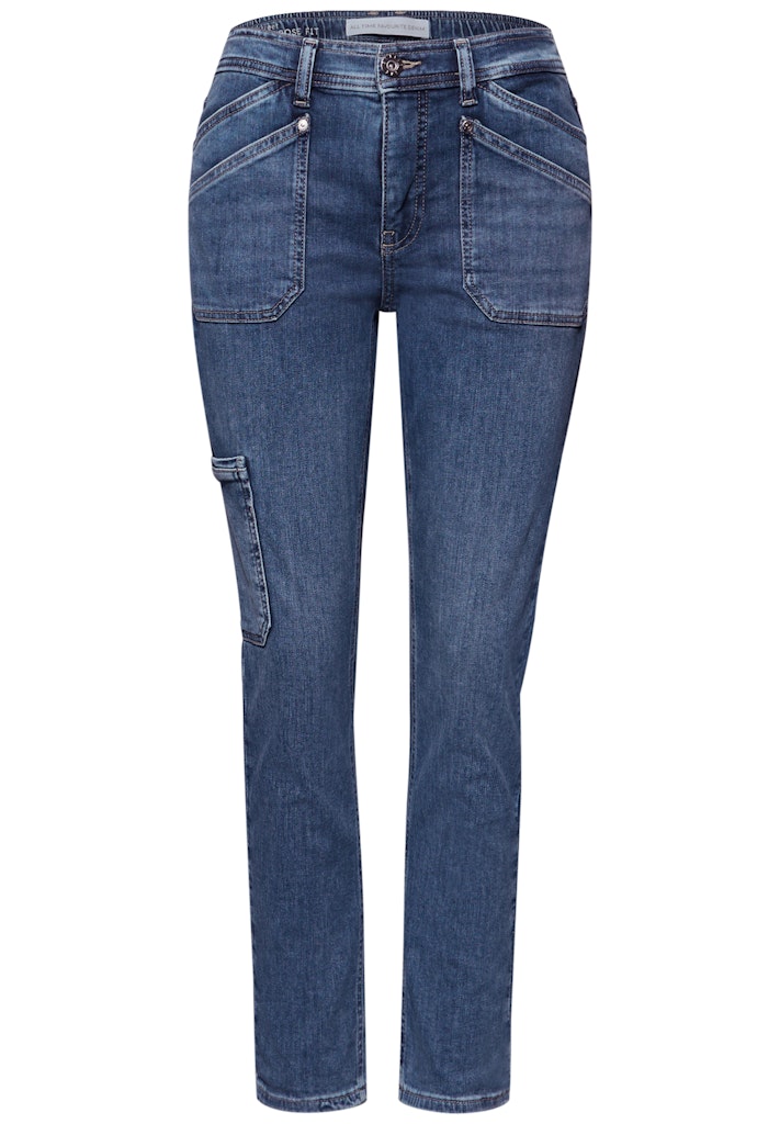 Street One Damen Hosen Medium Bl