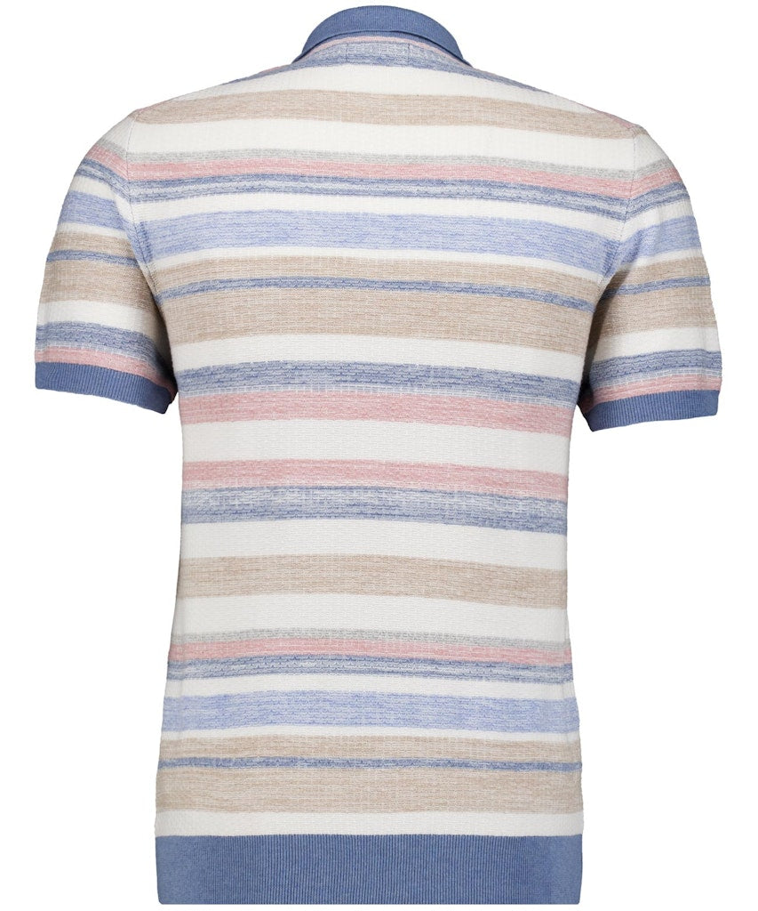 Ragman Herren Polo-Shirts Blau Gest