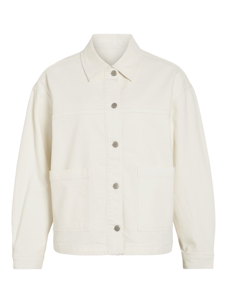 Vila Damen Jeansjacken Cloud Dancer