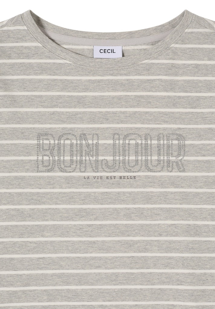 Cecil Damen T-Shirts Milky Gre
