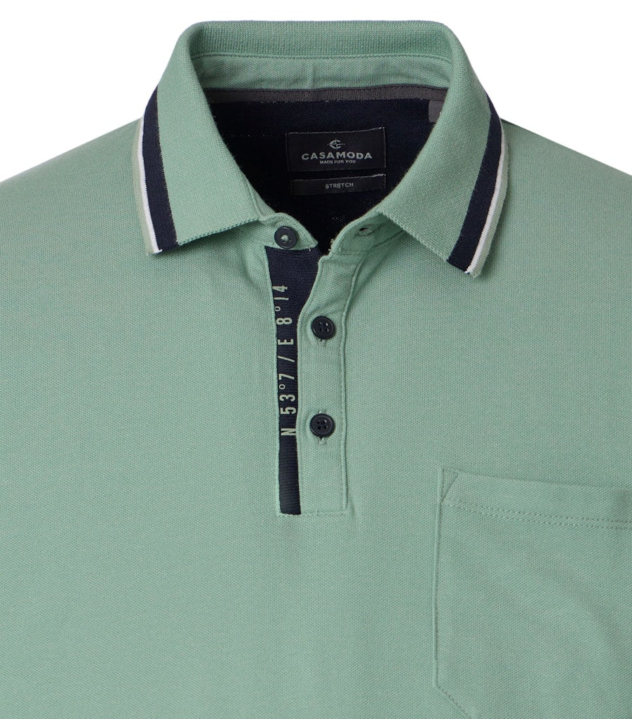 Casa Moda Herren Polo-Shirts Gruen