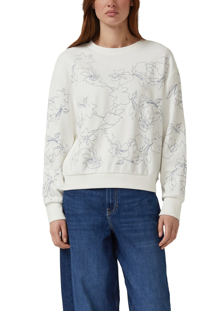 S. Oliver red Damen Sweatshirts White