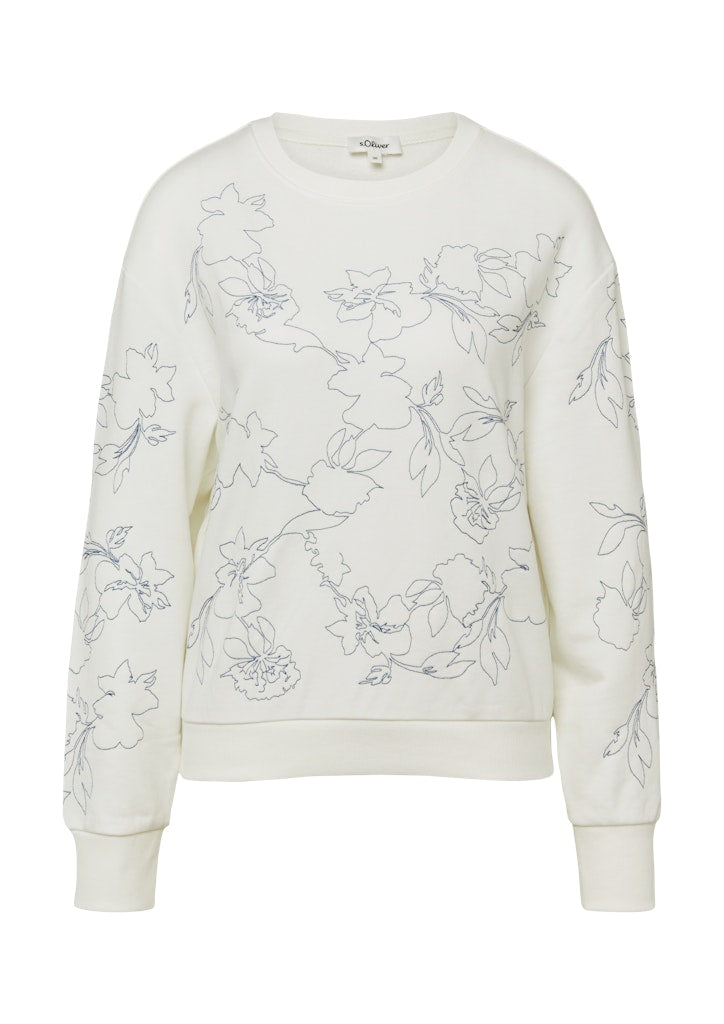 S. Oliver red Damen Sweatshirts White