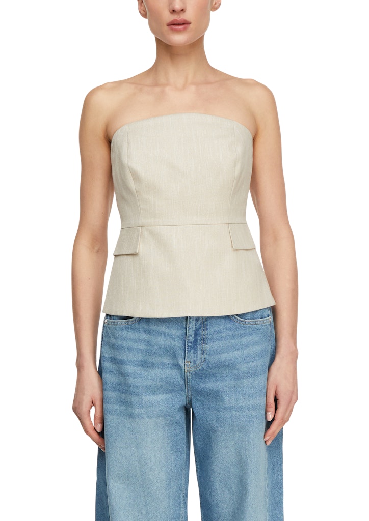 Comma Damen Tops Grey/Black