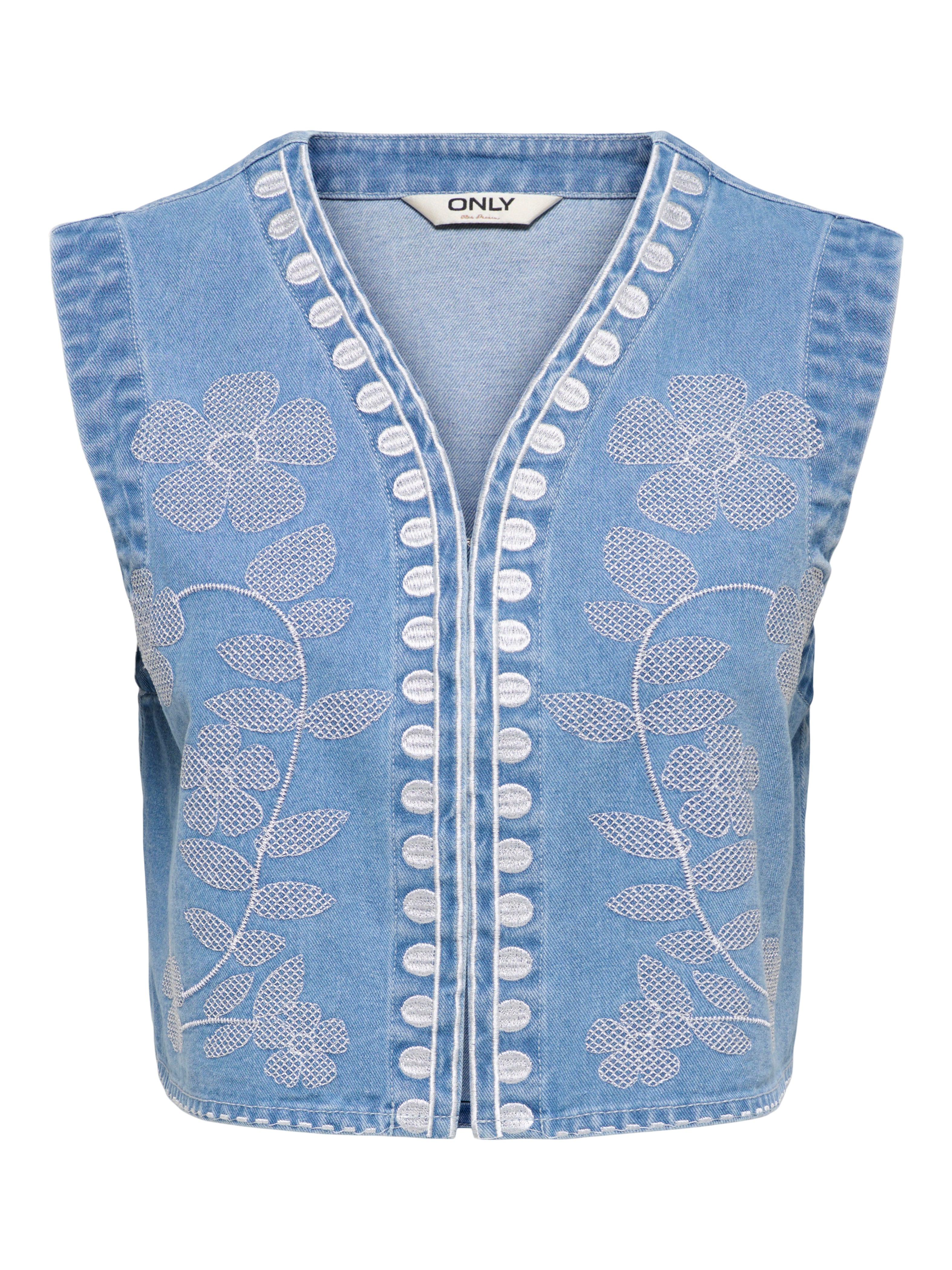Only Damen Indoorwesten Light Blue Deni