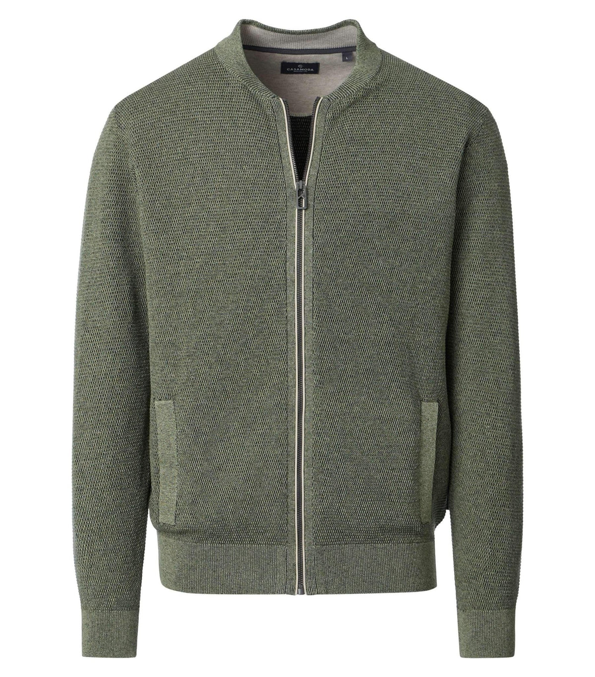 Casa Moda Herren Strickjacken Gruen