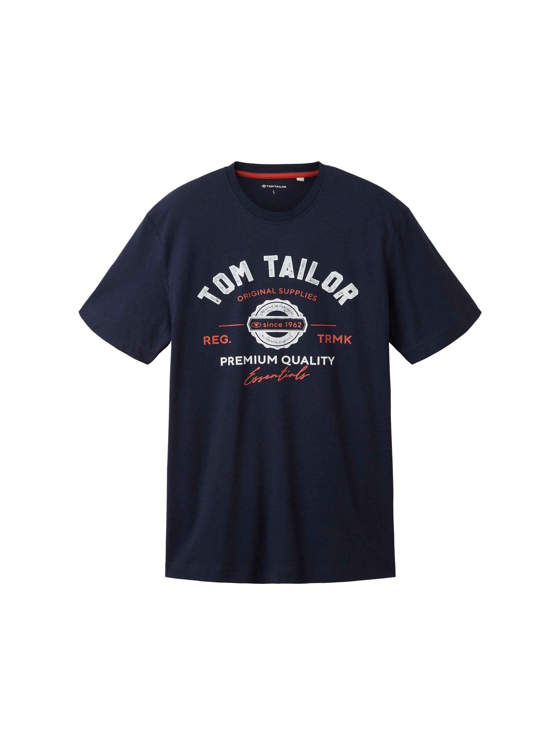 Tom Tailor Herren T-Shirts kurz Sky Captain Blu