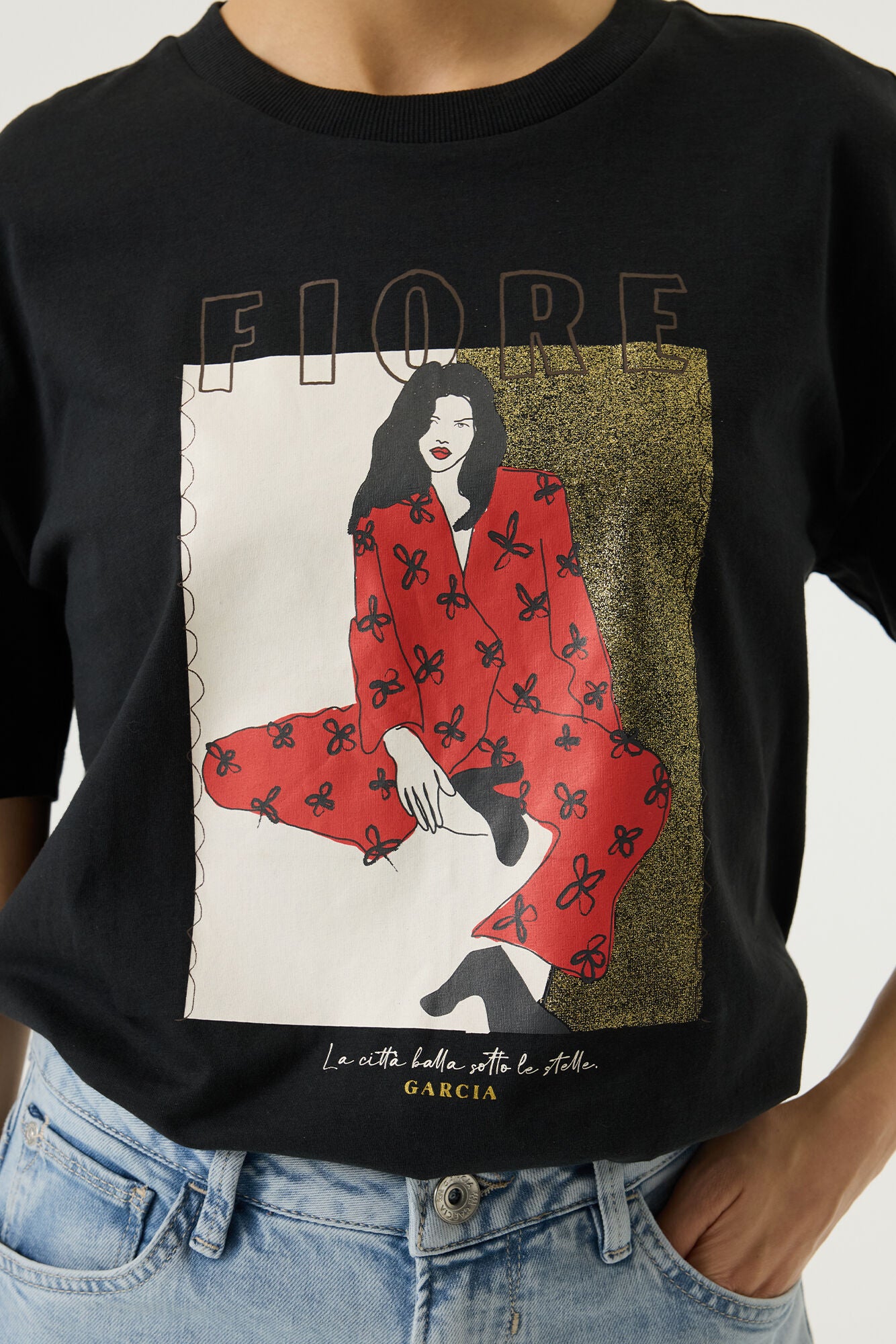 Garcia Damen T-Shirts Antracite