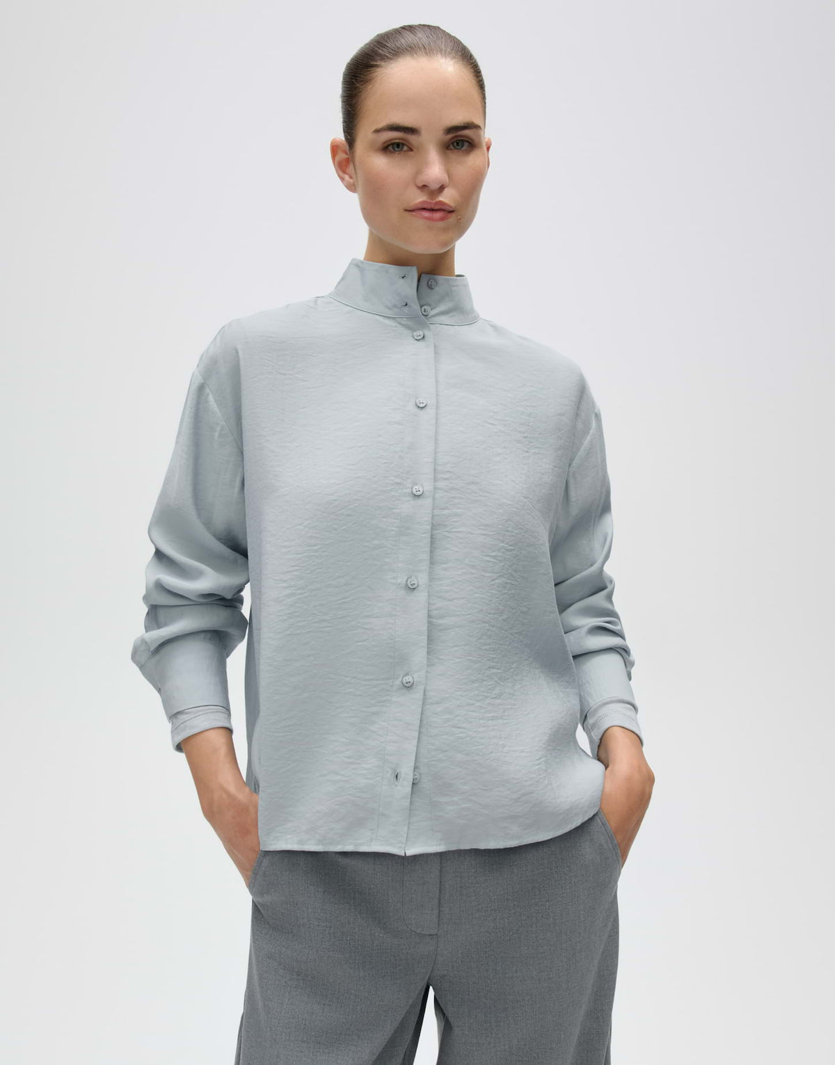 Opus Damen Blusen Dusty Aqua