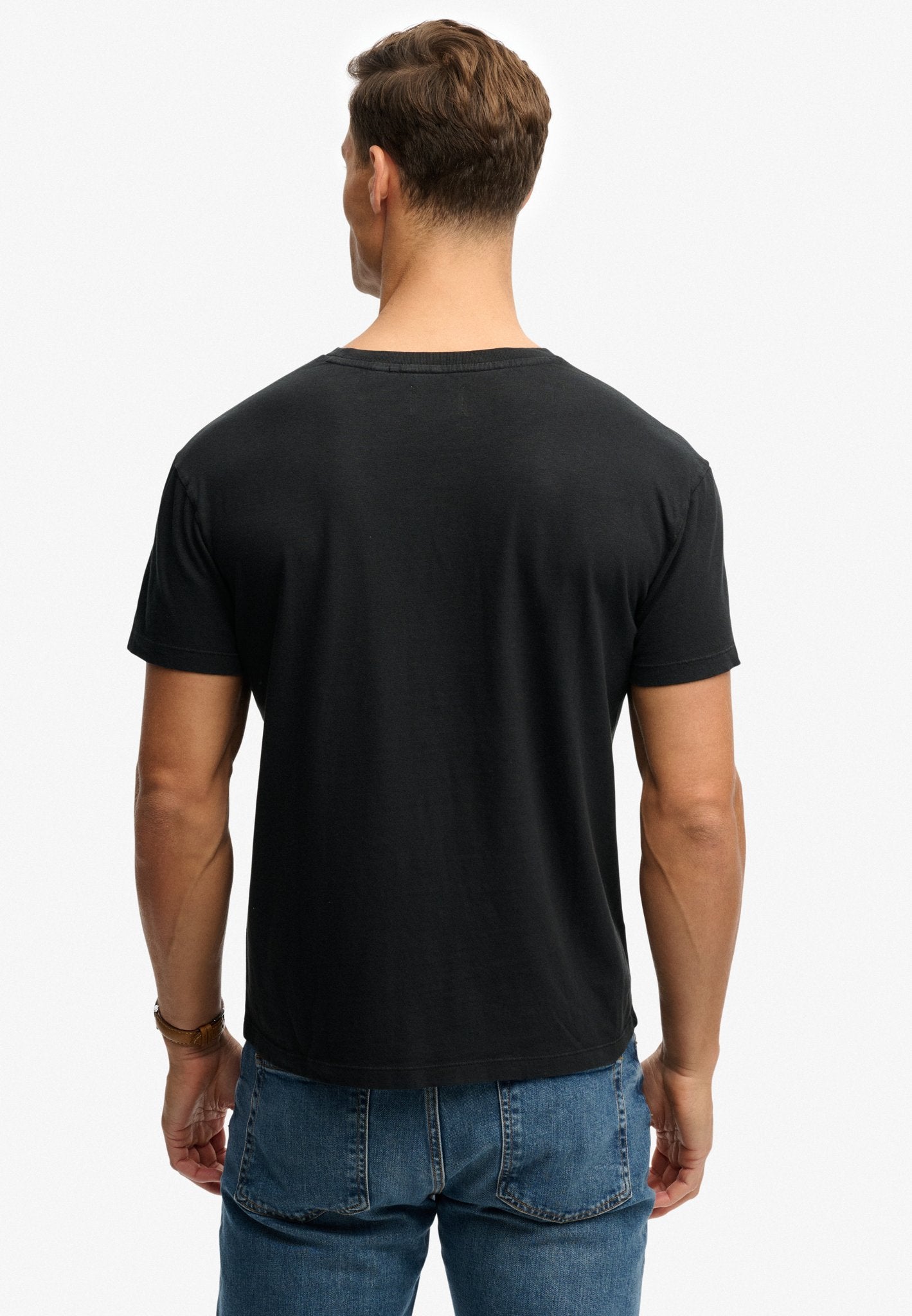 Superdry Men Herren T-Shirts kurz A Jet Black