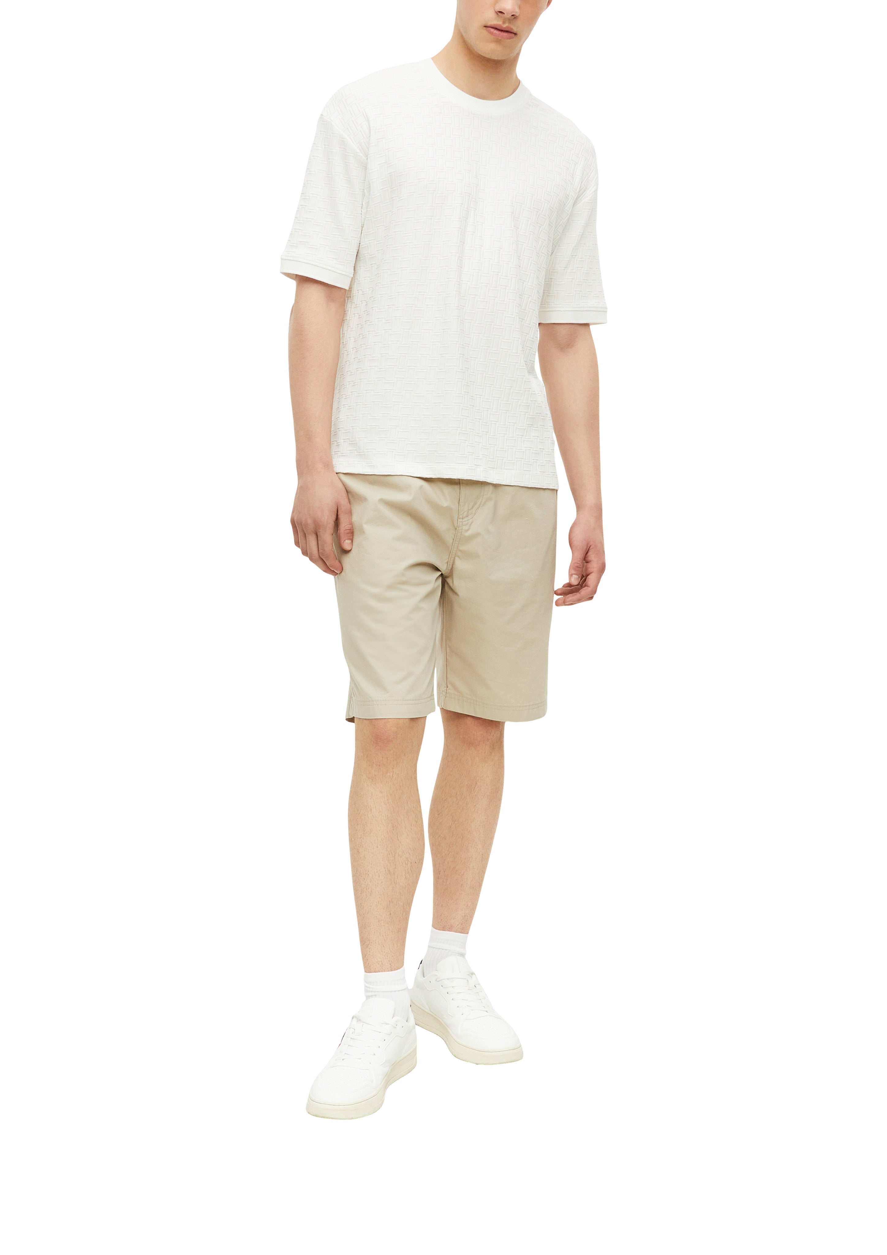 S. Oliver red Herren T-Shirts kurz White
