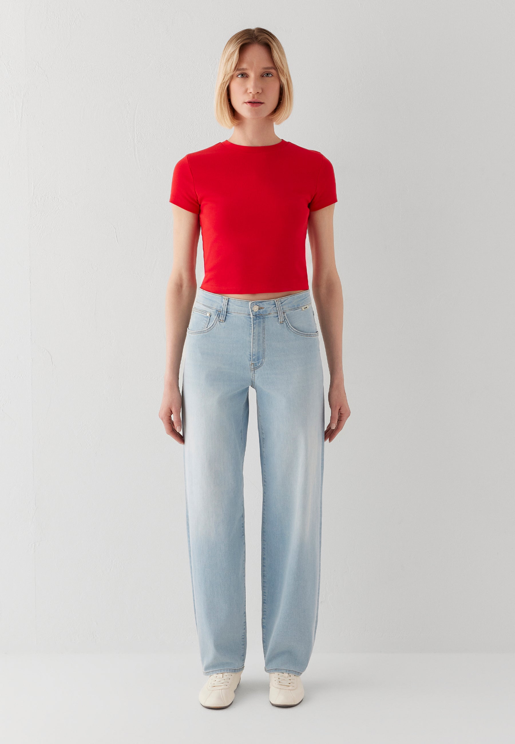 Mavi Damen Jeans Ice Brushed Str