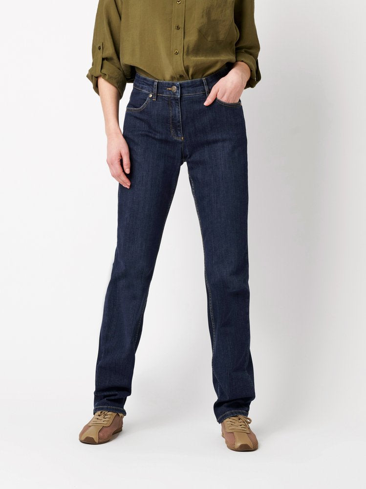 Toni Dress Damen Jeans Mid Blue Used