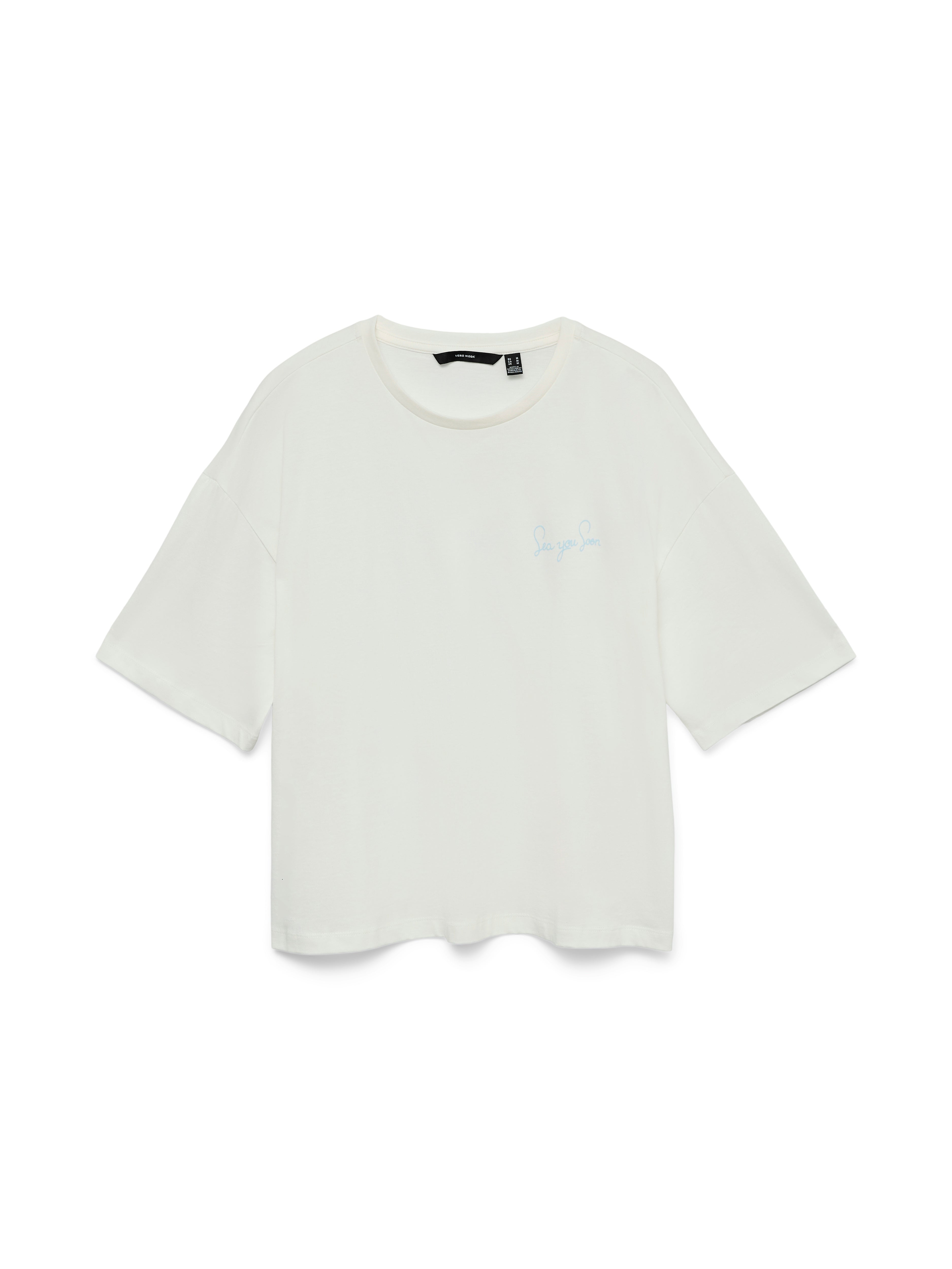 Vero Moda Damen T-Shirts Snow White/Palm