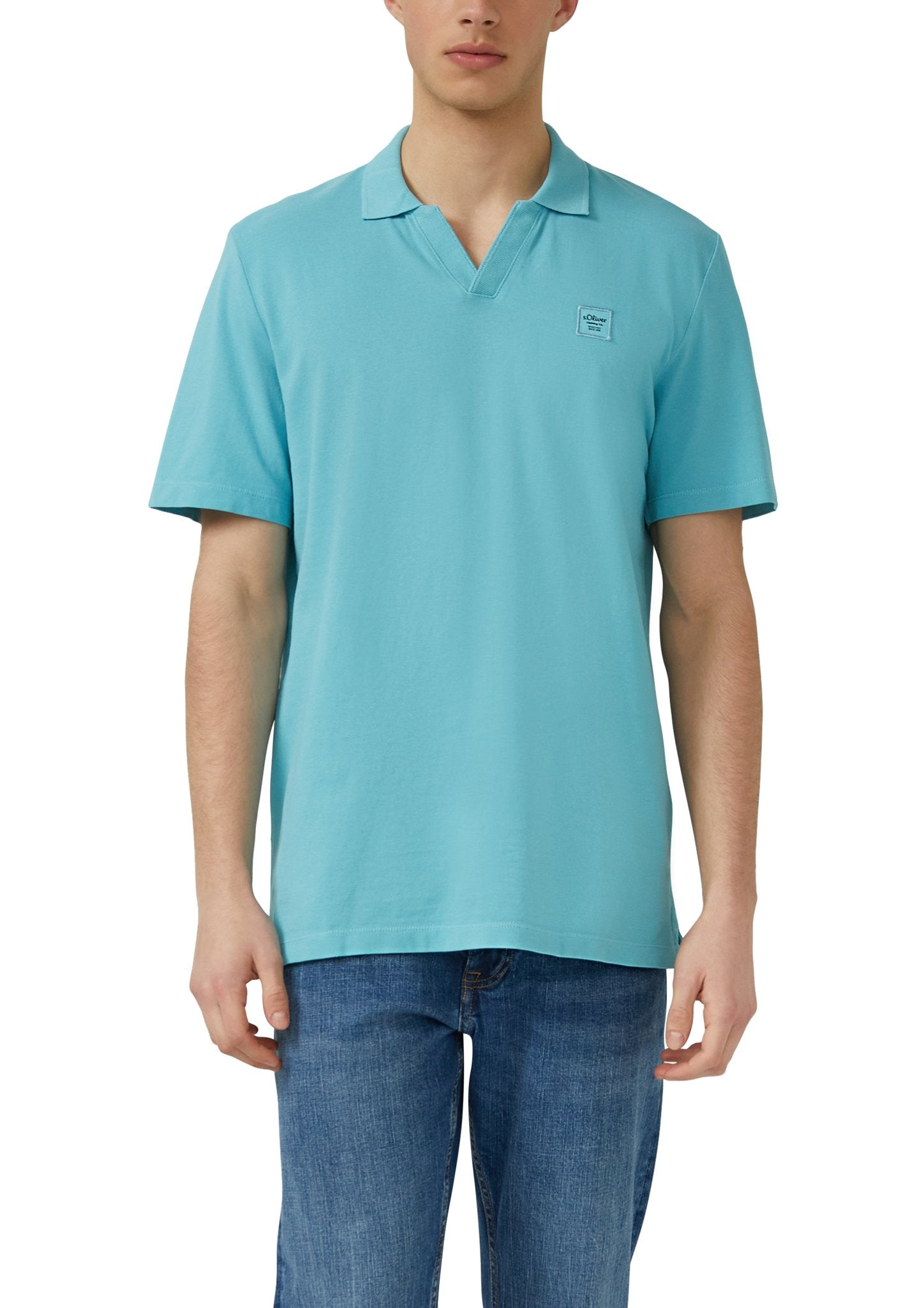 S. Oliver red Herren Polo-Shirts Blue Green