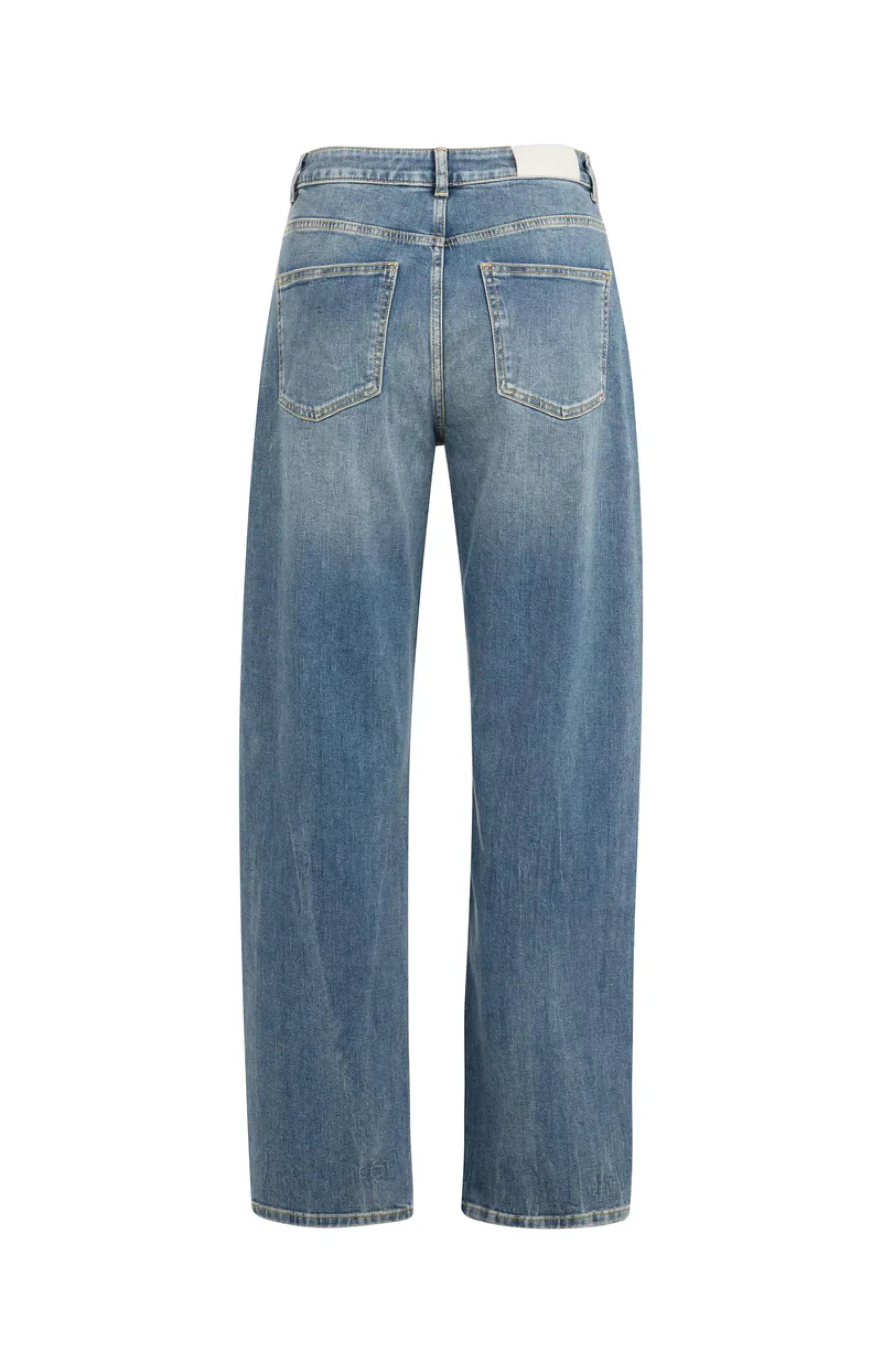 Cargo-Jeans mit niedrig angesetztem Schritt und weitem Bein