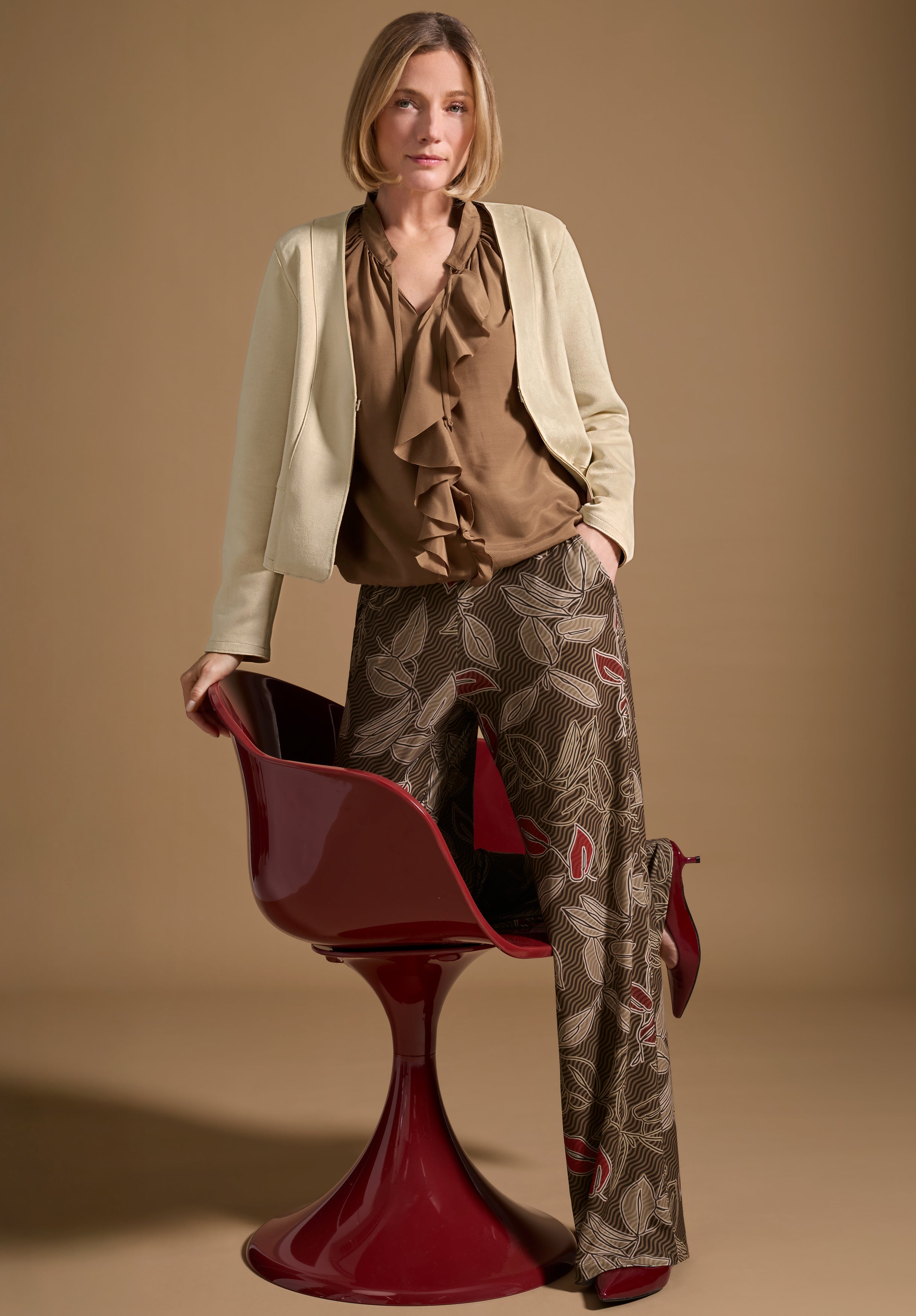 Bianca Damen Blazer Light Sherry