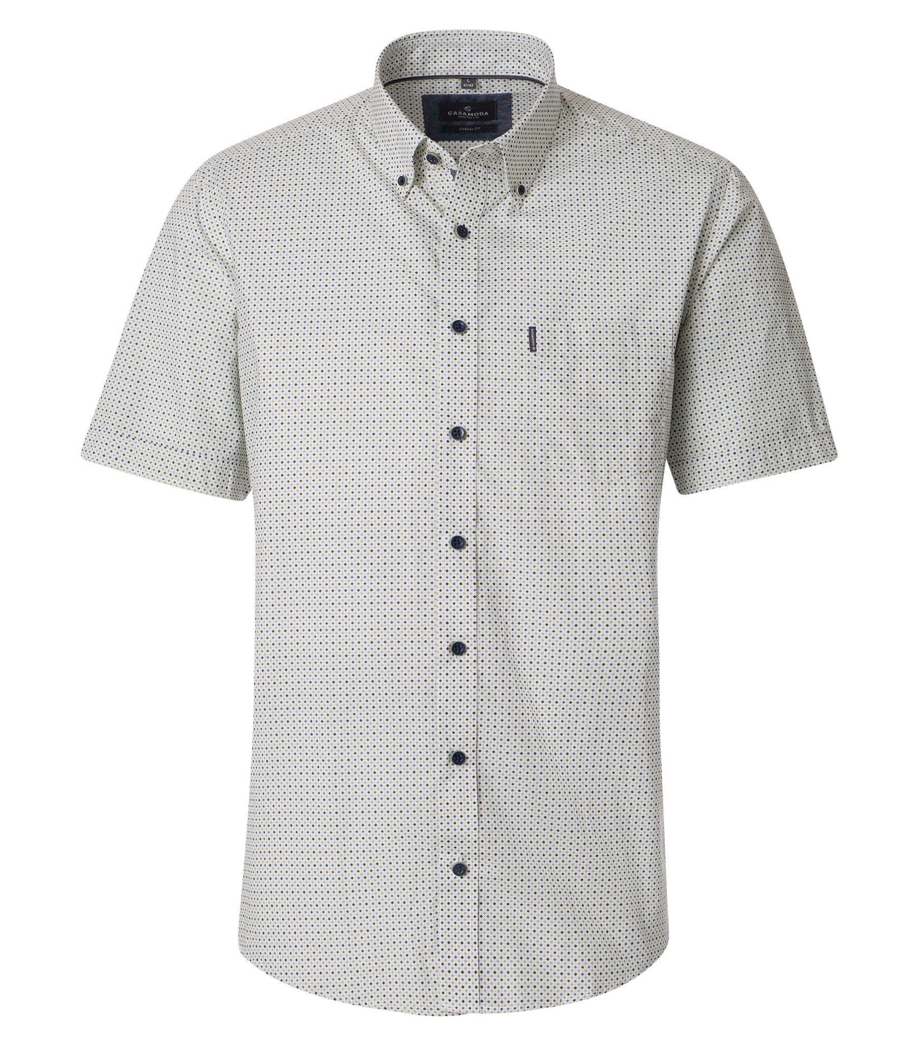 Casa Moda Herren Hemden kurz Gruen