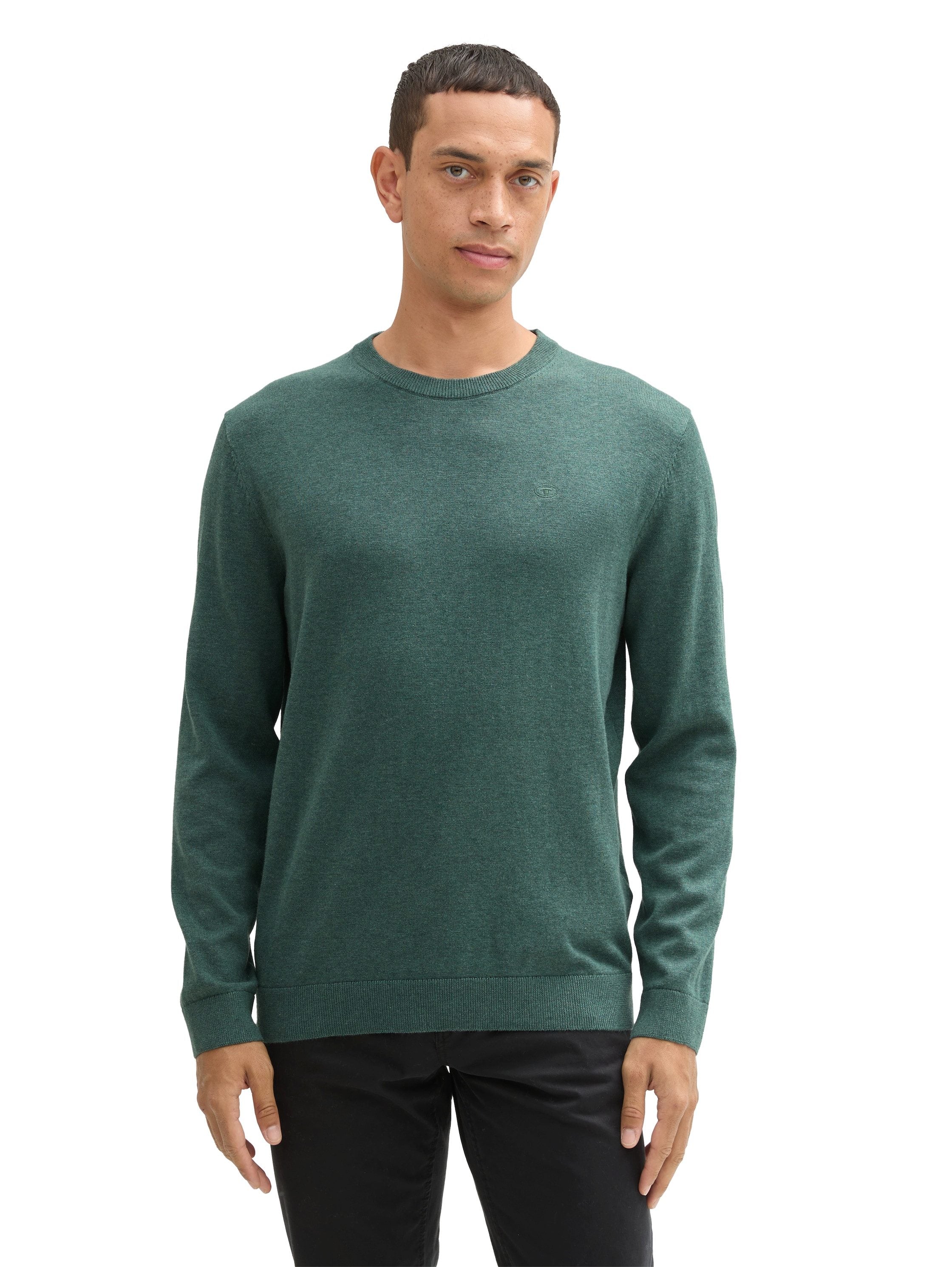 Tom Tailor Herren Pullover Green Dust Mela