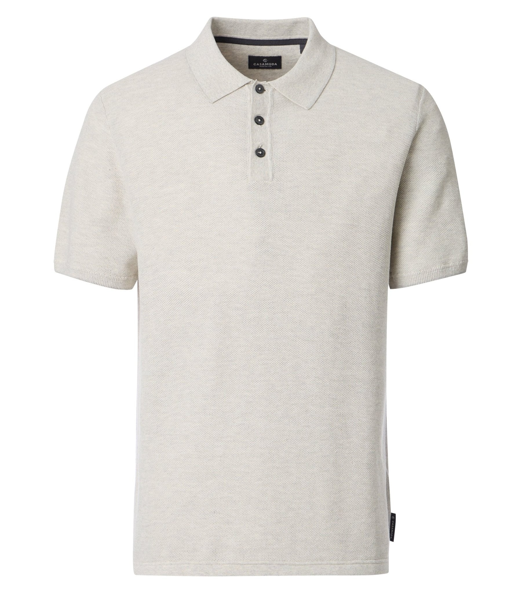 Casa Moda Herren Polo-Shirts Silber