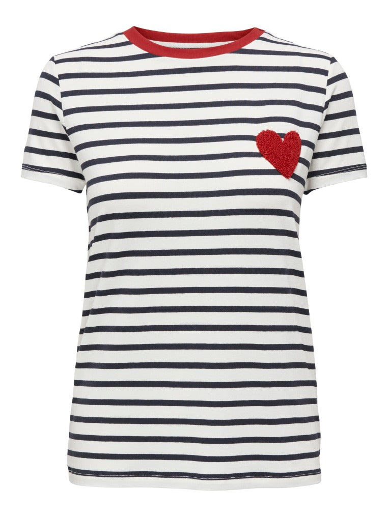 only Damen T-Shirts Cloud Dancer/Ni