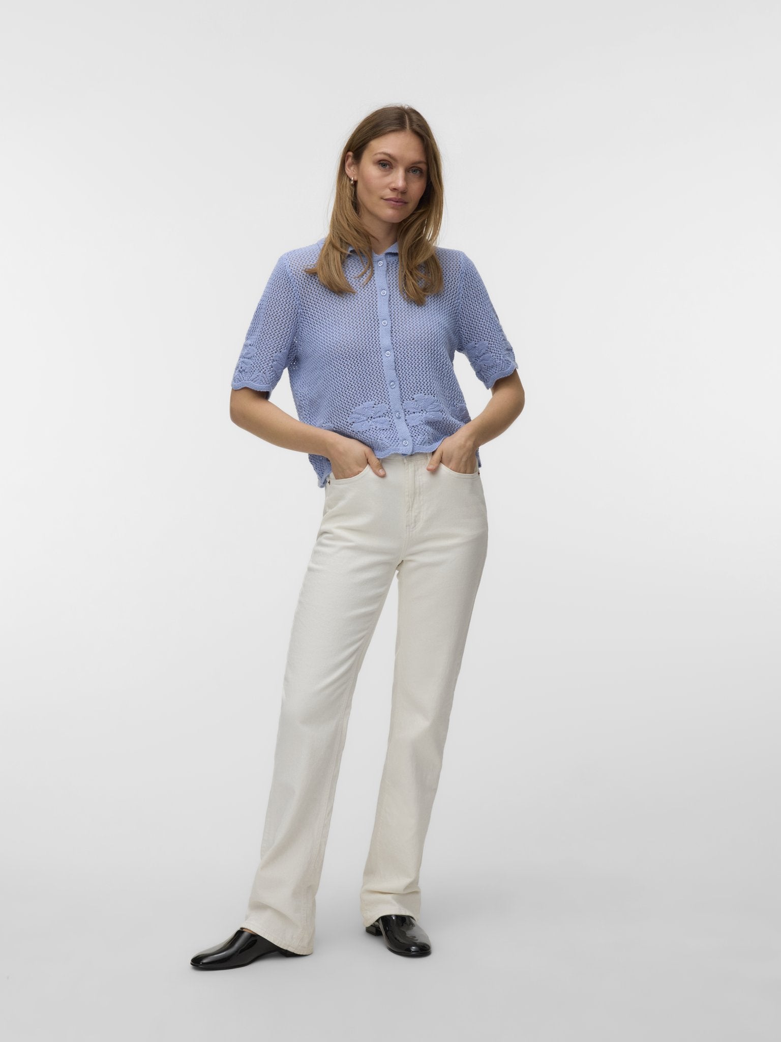 Vero Moda Damen Strickjacken Brunnera Blue