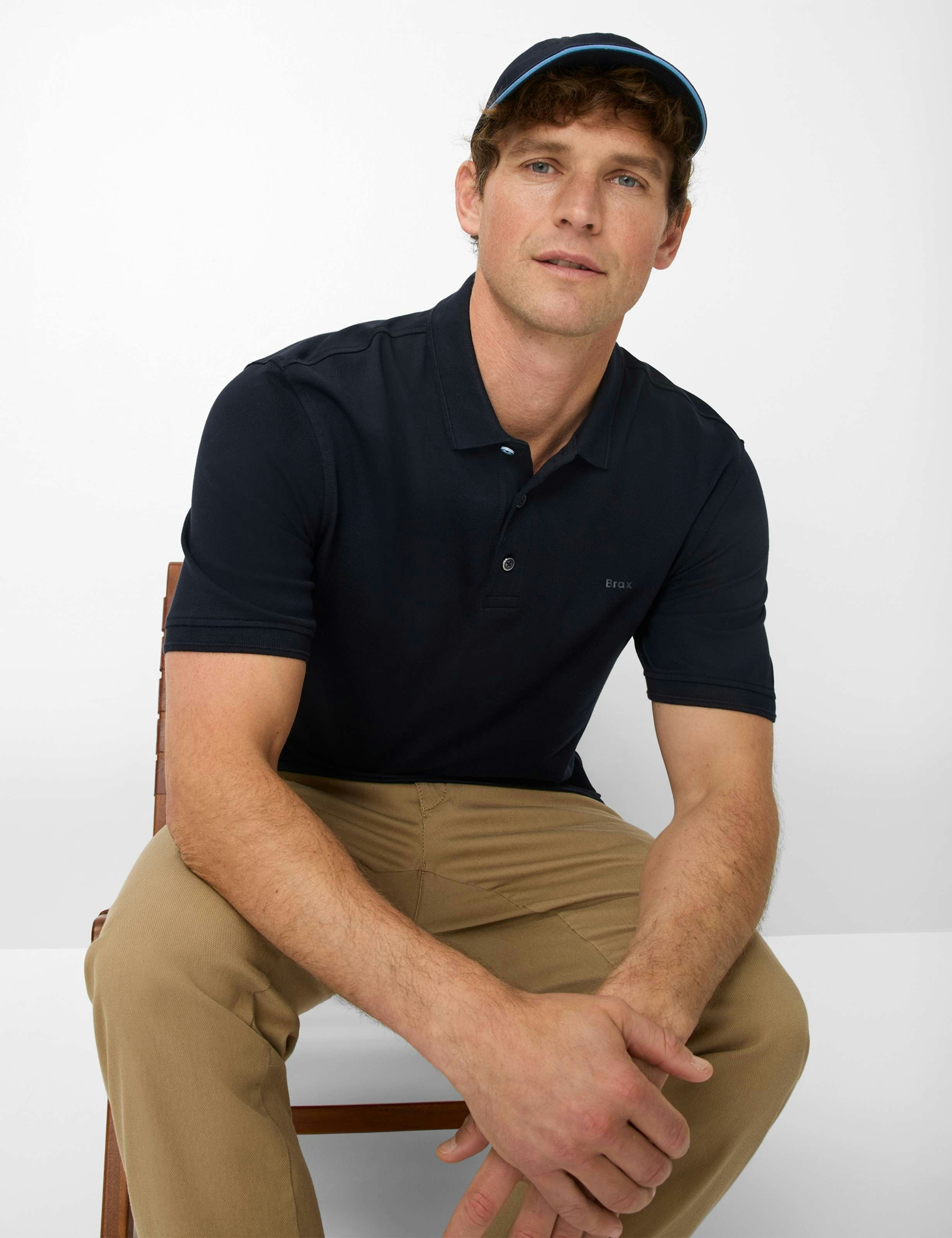 Brax Herren Polo-Shirts Navy