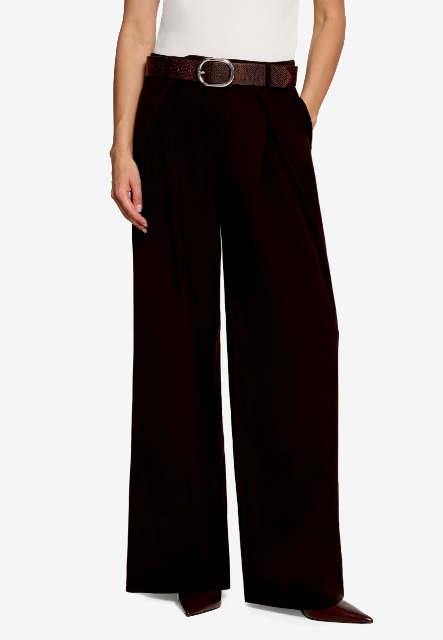 Zero Damen Hosen Chocolate Plum