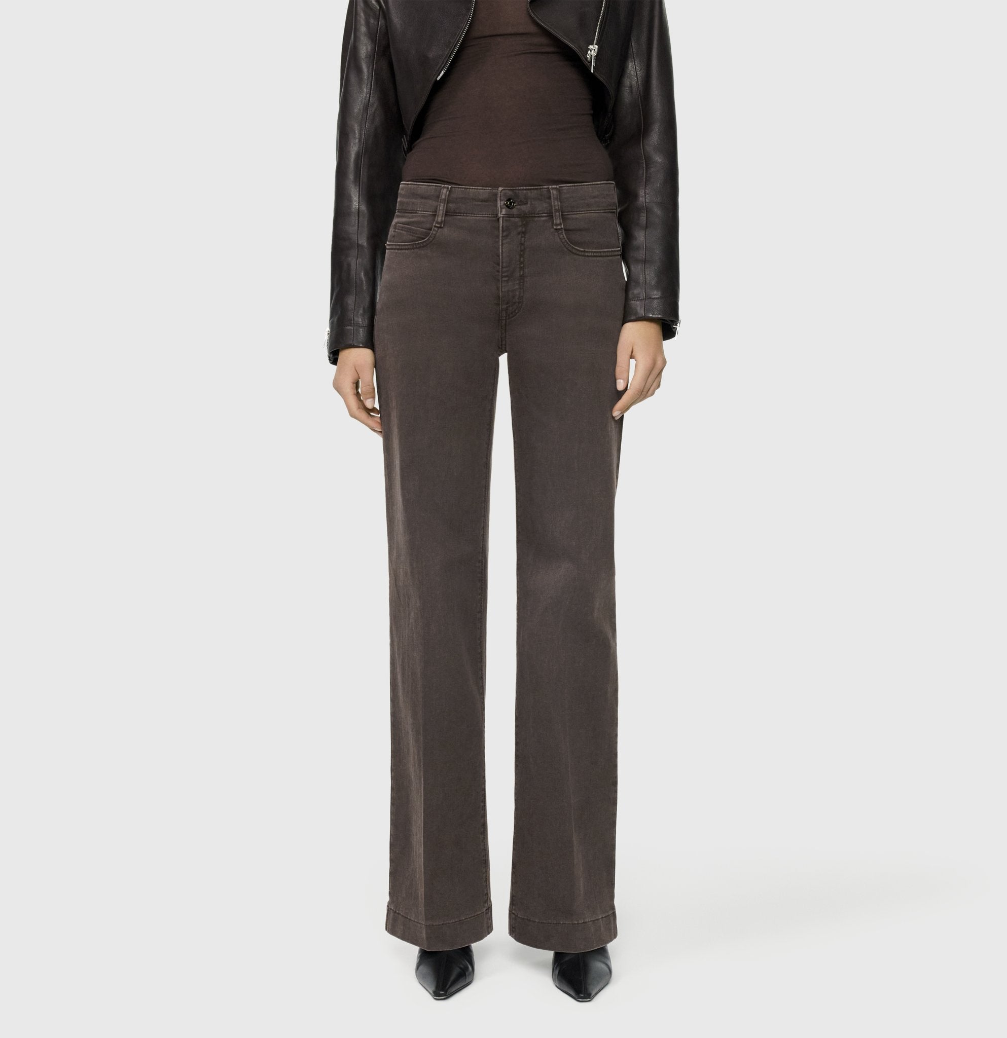 Mac Damen Jeans Brown Stone Was