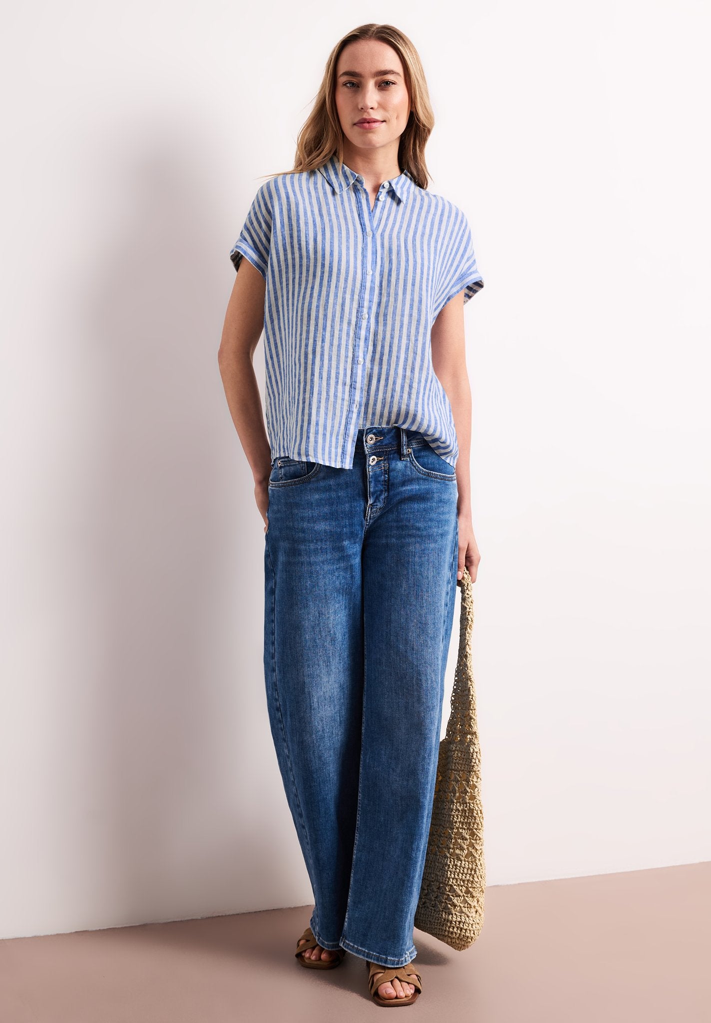 Street One Damen Blusen Drift Blu