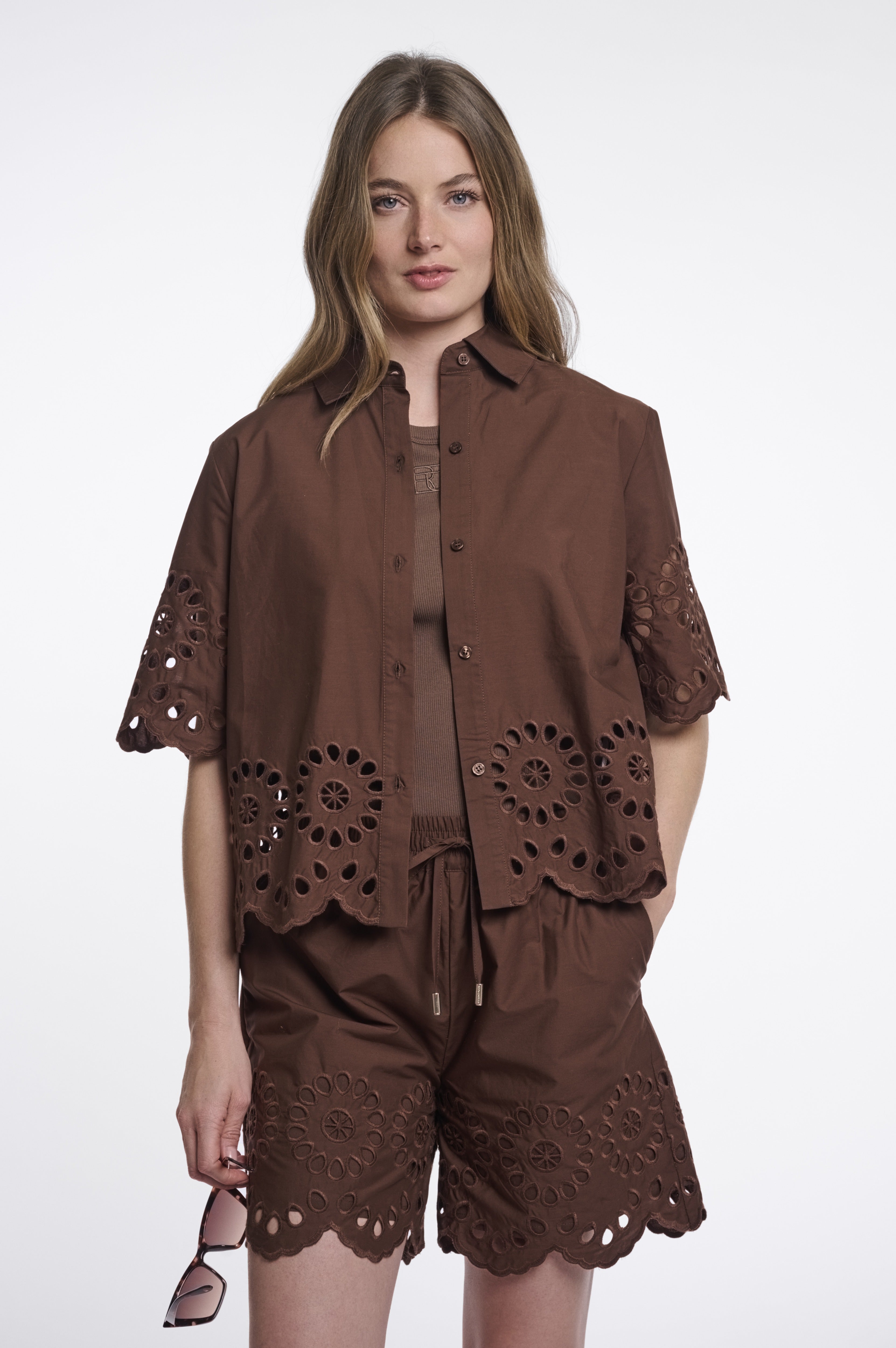 Rino & Pelle Damen Blusen Dark Brow