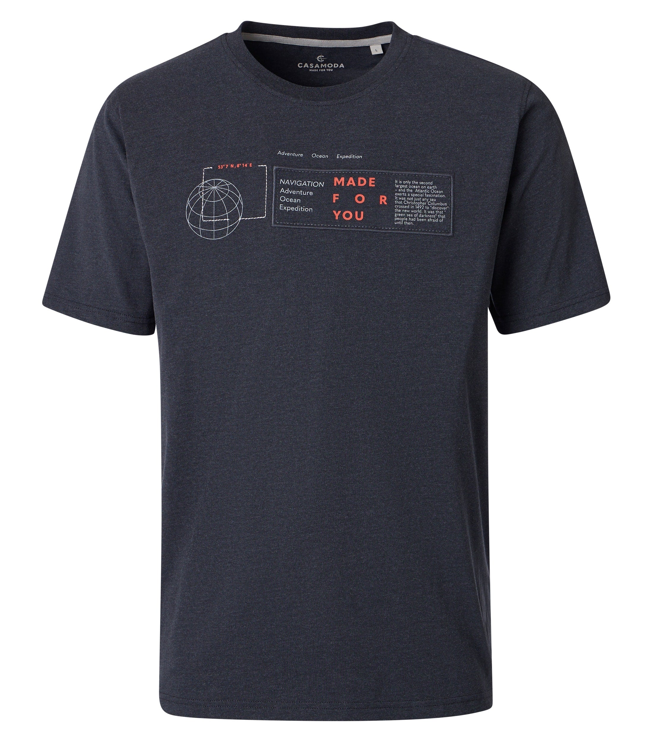 Casa Moda Herren T-Shirts kurz Blau