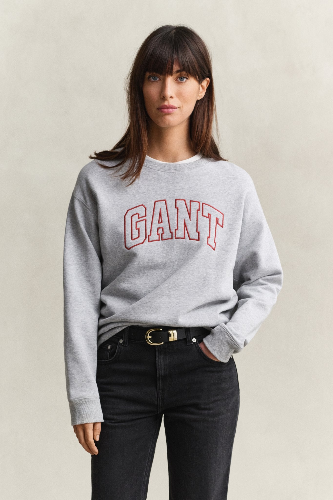 Gant Damen Sweatshirts Light Grey M