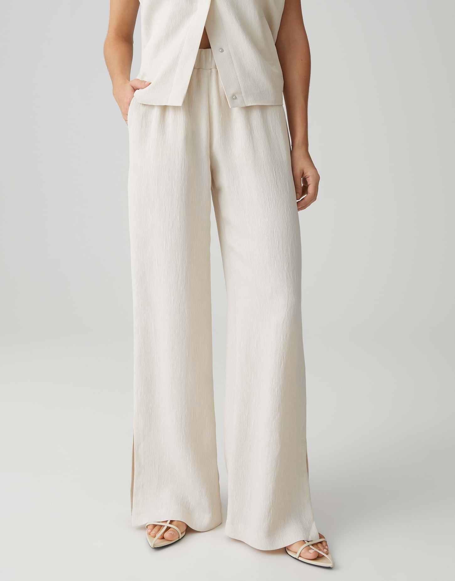 Opus Pants Damen Hosen Natural G
