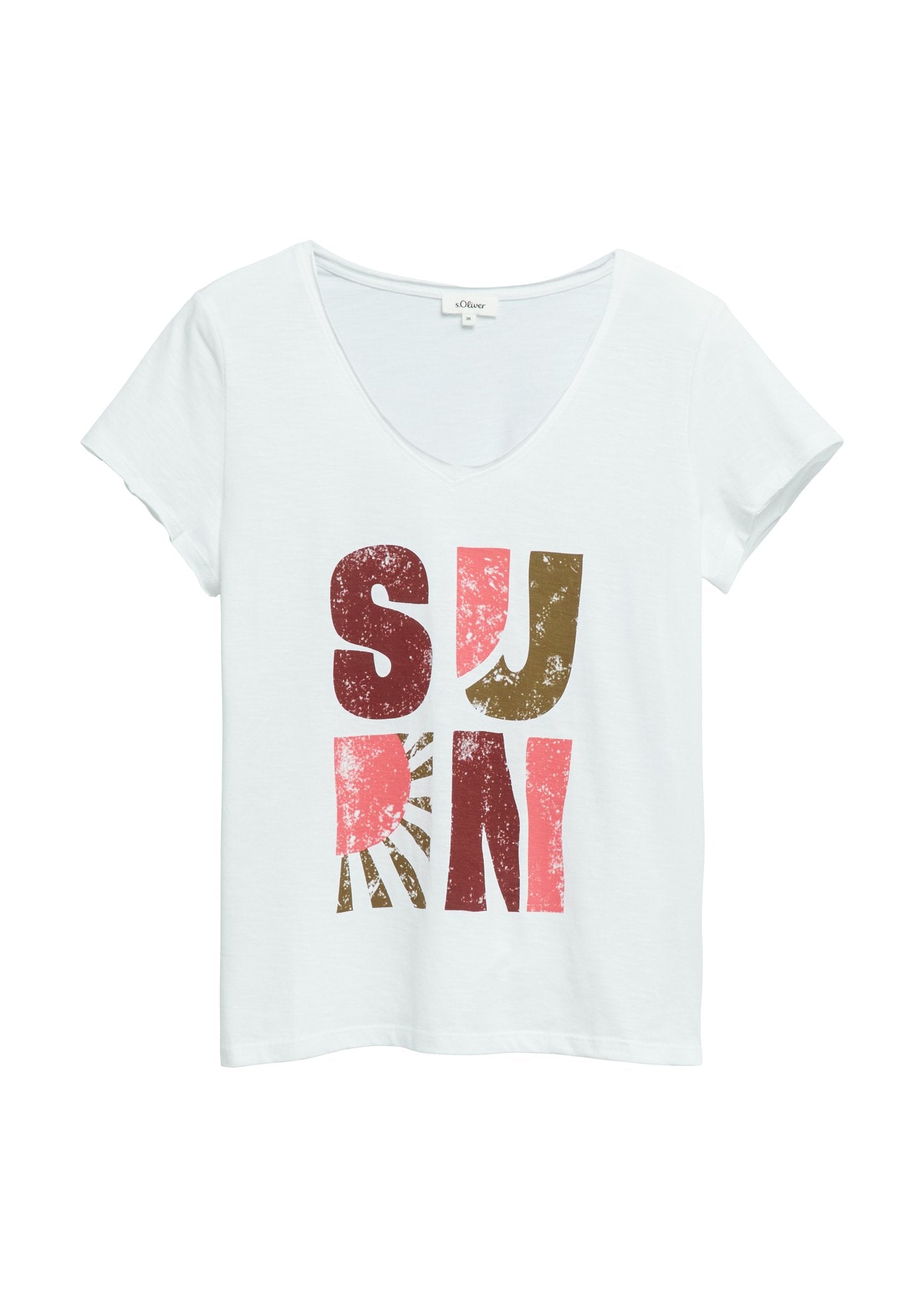 S. Oliver red Damen T-Shirts White