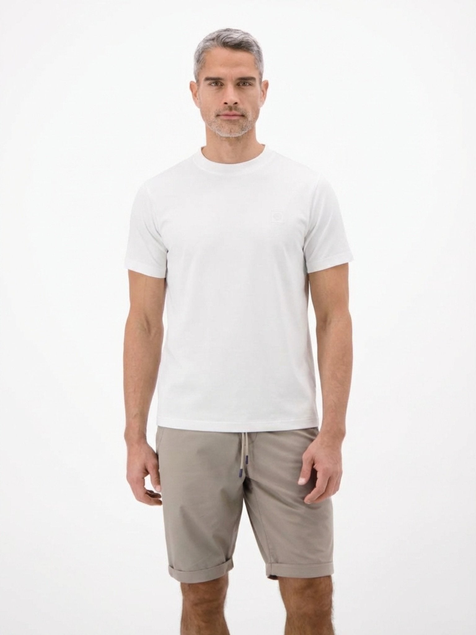 Lerros Herren T-Shirts kurz Broken White