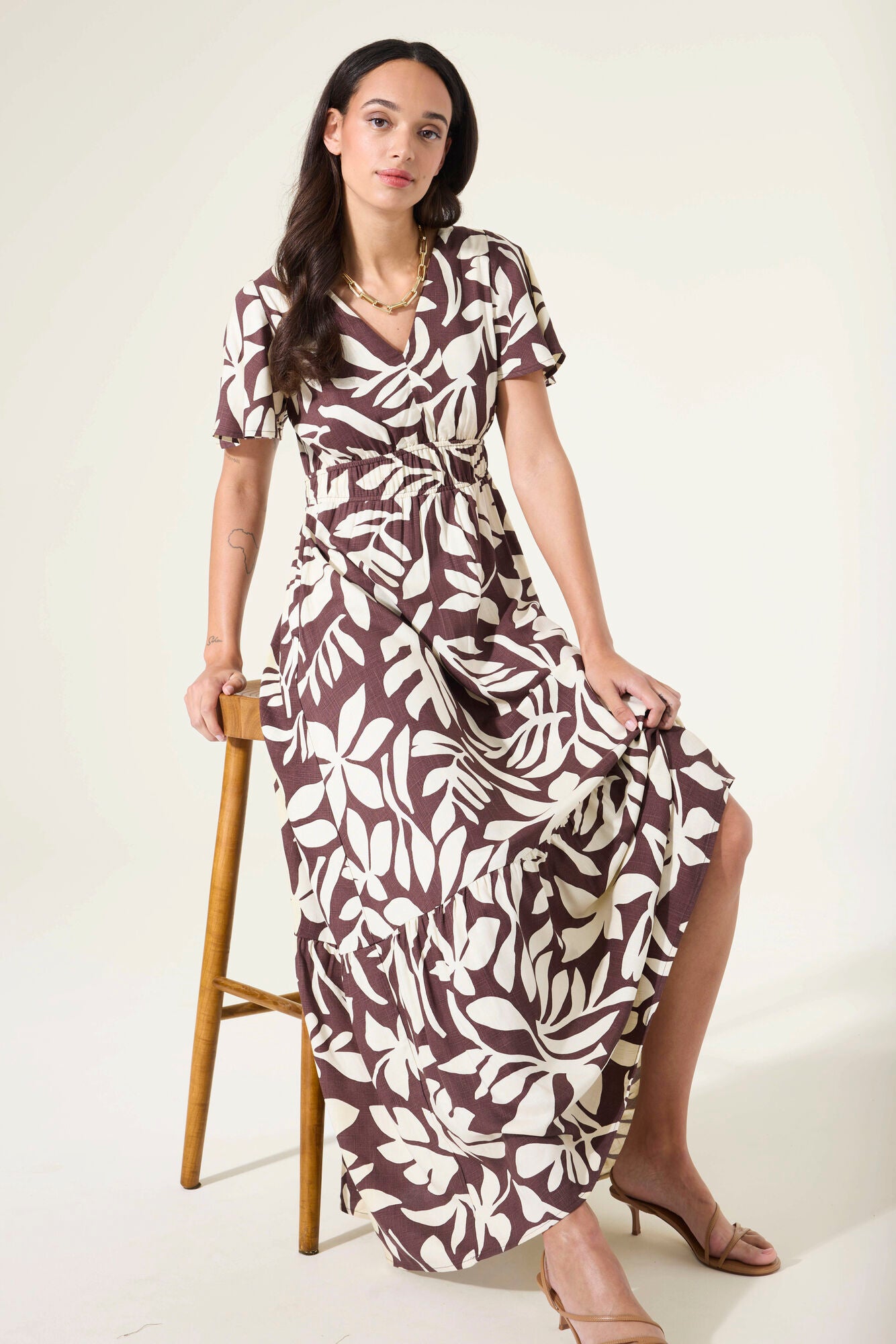 Garcia Damen Kleider Earth Brown