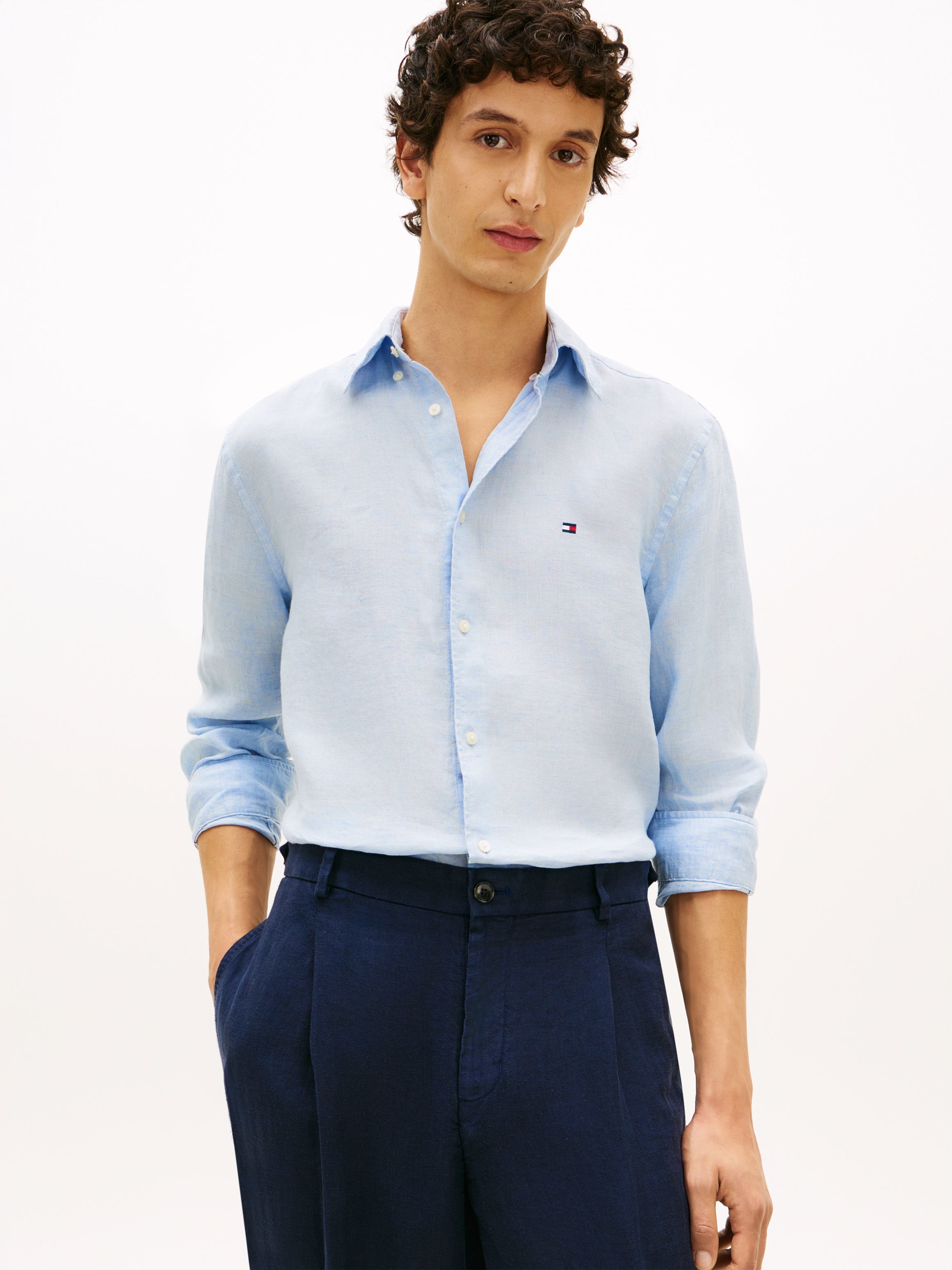 Tommy Hilfiger Herren Hemden Co Blue