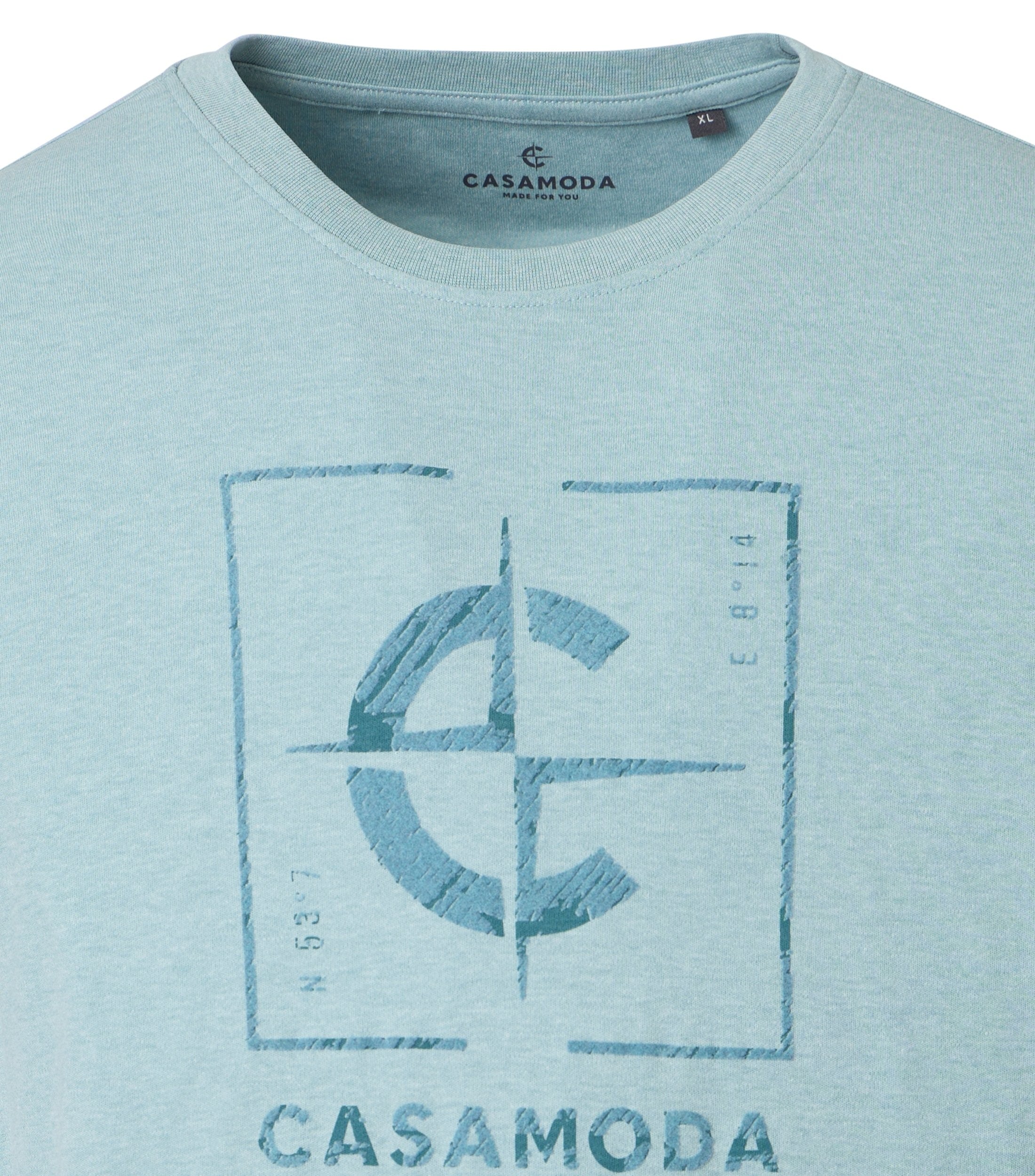 Casa Moda Herren T-Shirts kurz Tuerkis